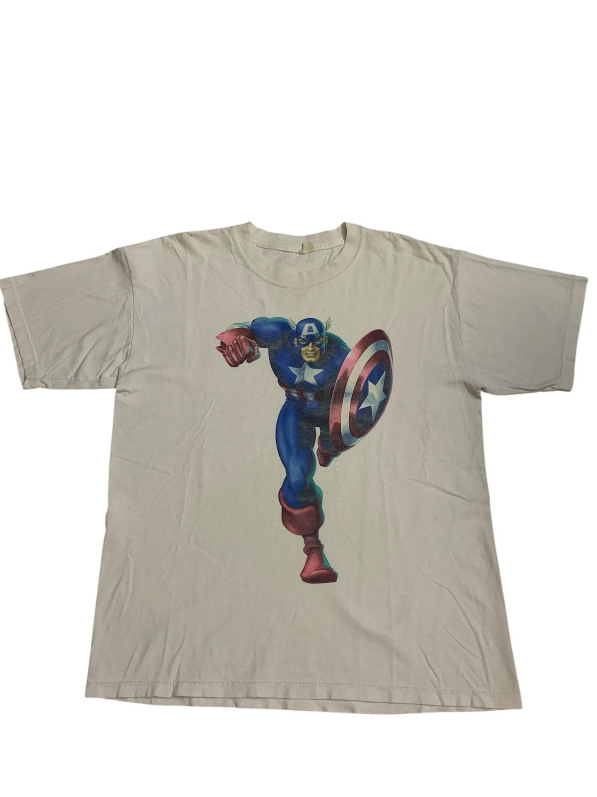 Vintage 1997 Marvel Comic Captain America Single Character Big Print Size US L / EU 52-54 / 3 - 1 Thumbnail
