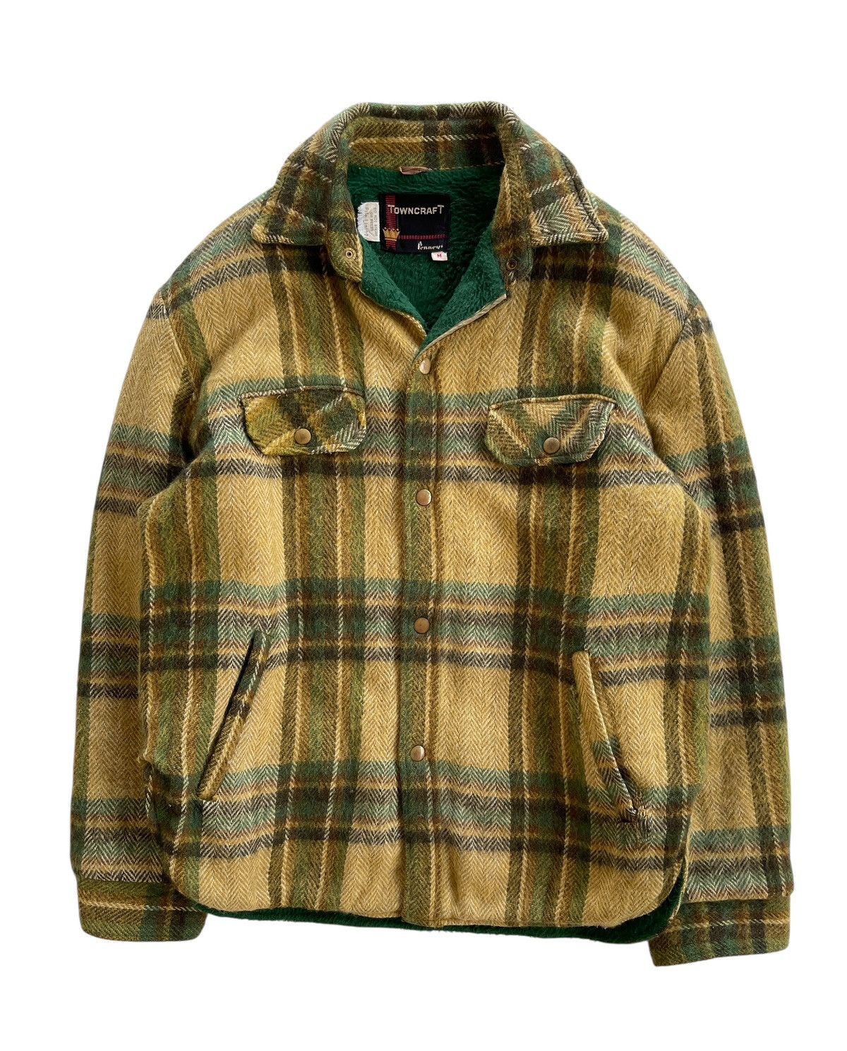JCPenney 1960s Towncraft Tartan Wool Blend Jacket Size US M / EU 48-50 / 2 - 1 Thumbnail