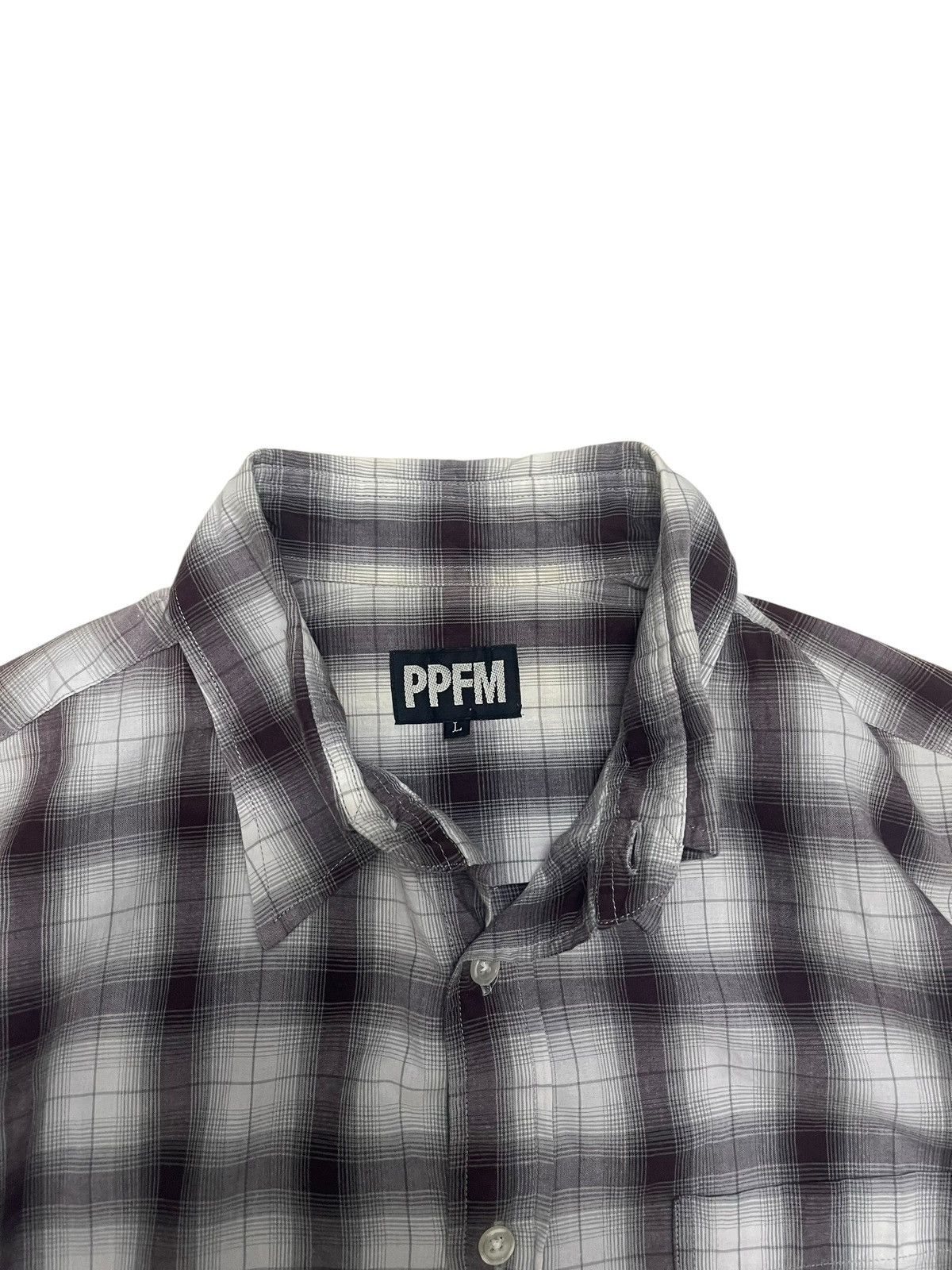 PPFM 2000s PPFM Shadow Plaid Western Flannel Size US L / EU 52-54 / 3 - 4 Thumbnail