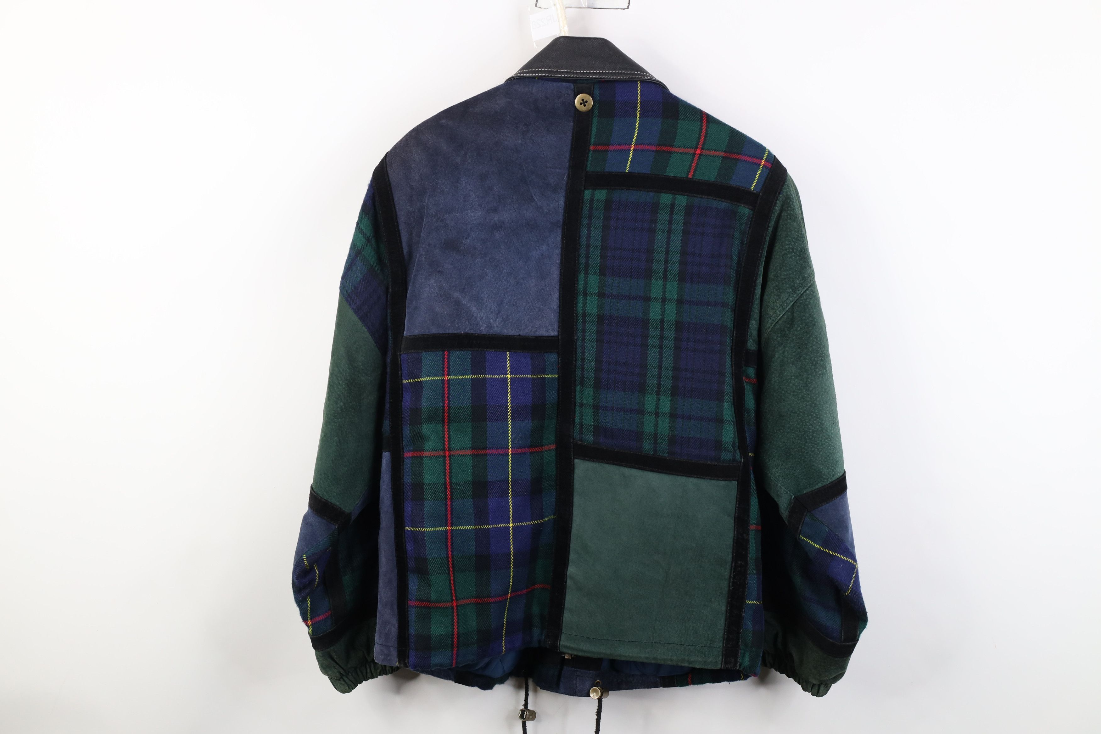 Vintage Vintage 90s Streetwear Wool Patchwork Toggle Button Jacket Size M / US 6-8 / IT 42-44 - 13 Thumbnail