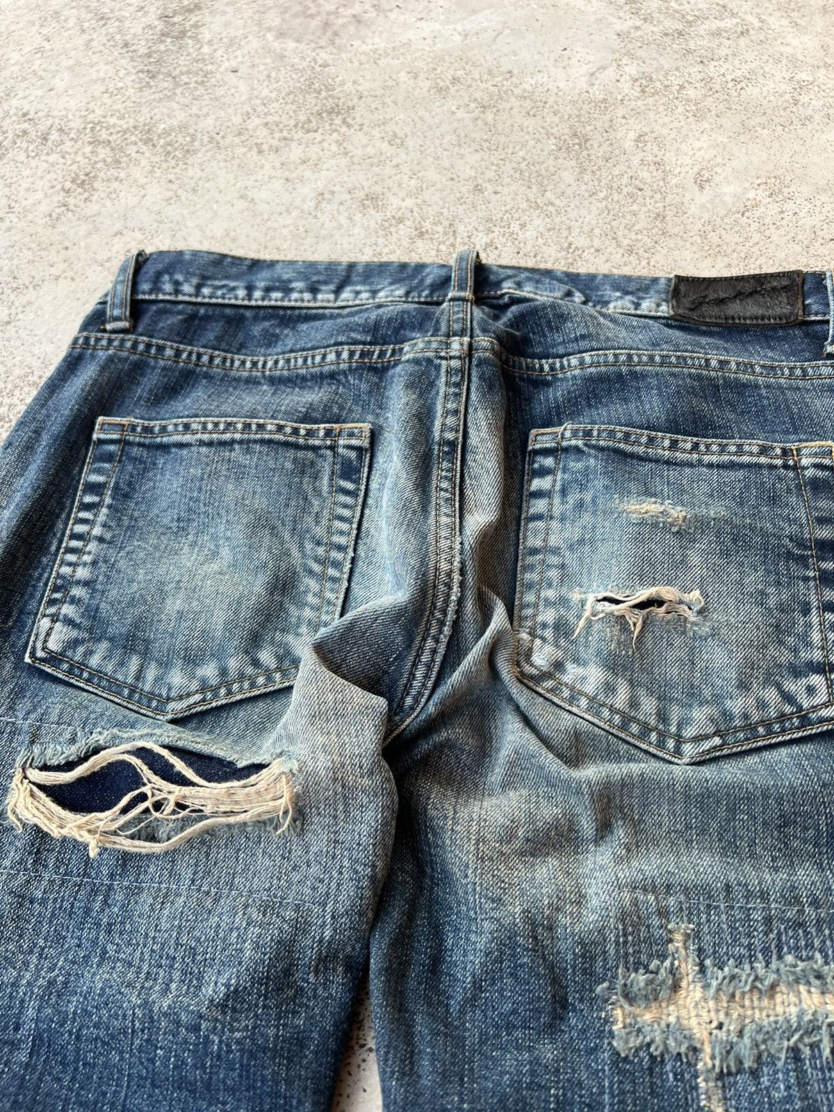If Six Was Nine × JACKROSE JACK ROSE DISTRESSED RIPPED PUNK JEANS Size US 31 - 9 Thumbnail