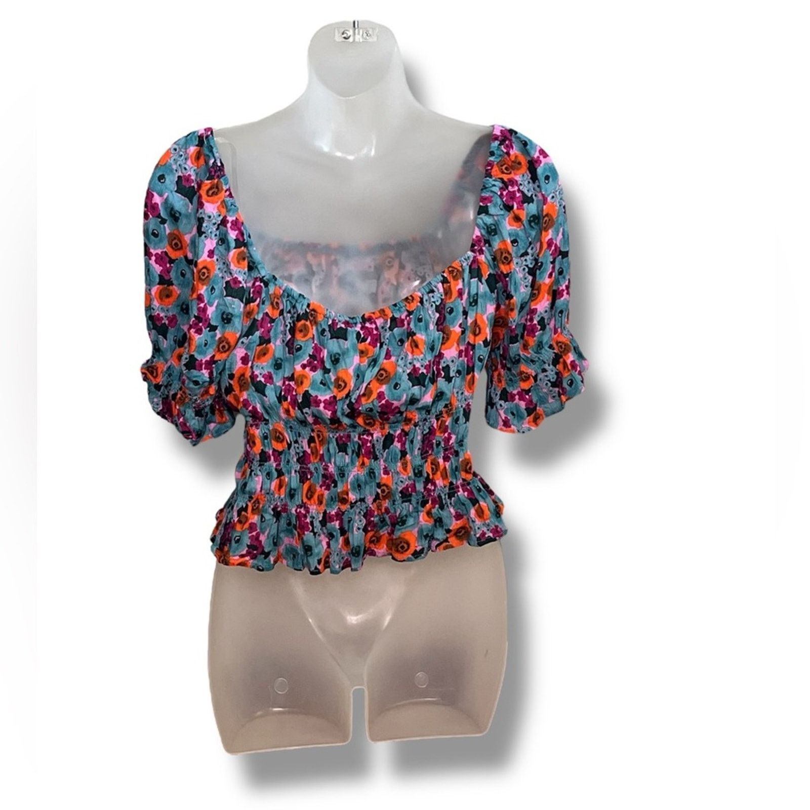 Other All In Favor floral off the shoulder peasant sleeve crop top Size M / US 6-8 / IT 42-44 - 5 Thumbnail