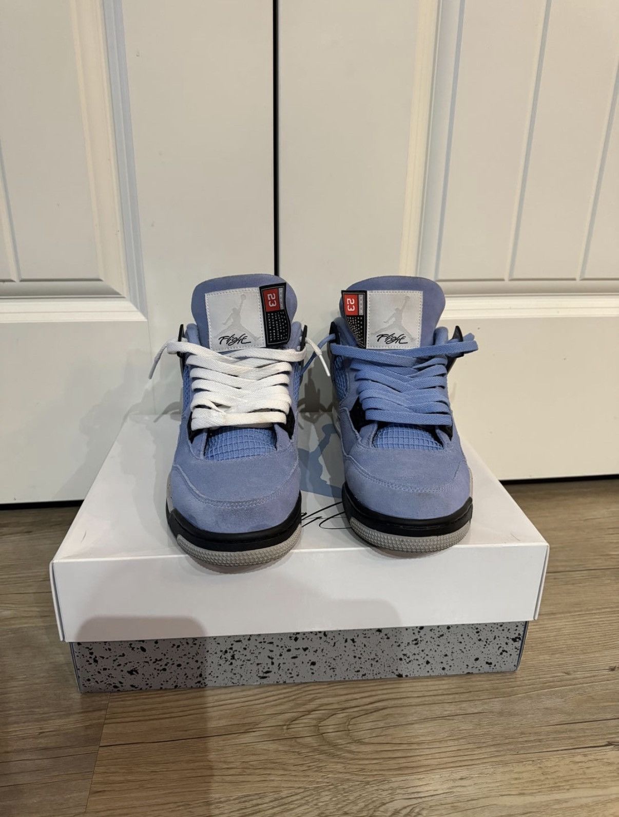 Jordan Brand Jordan 4 Retro University Blue Size US 12 / EU 45 - 9 Thumbnail