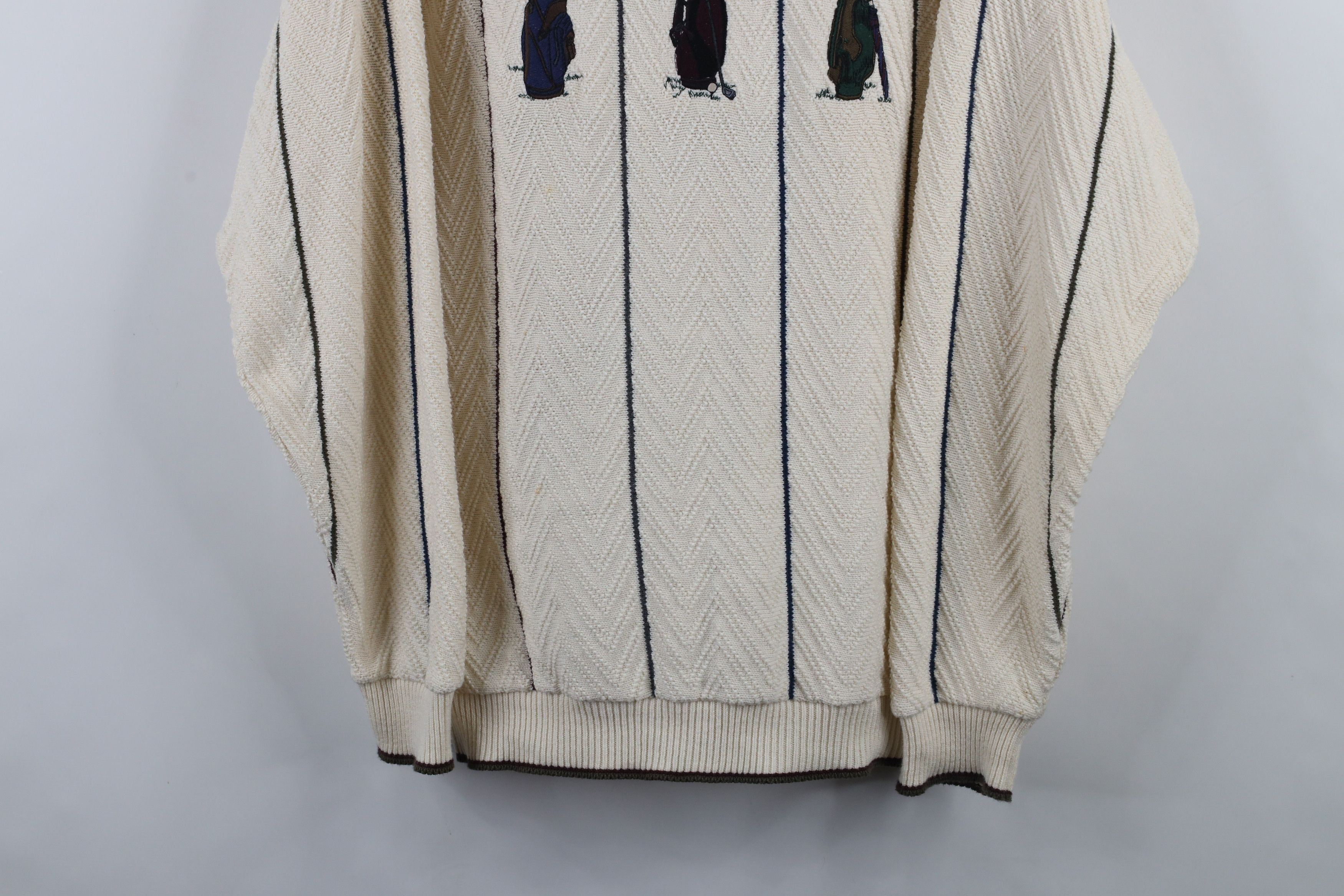 Vintage Vintage 90s Streetwear Knit Striped Golf Bag Sweater USA Size US M / EU 48-50 / 2 - 3 Thumbnail