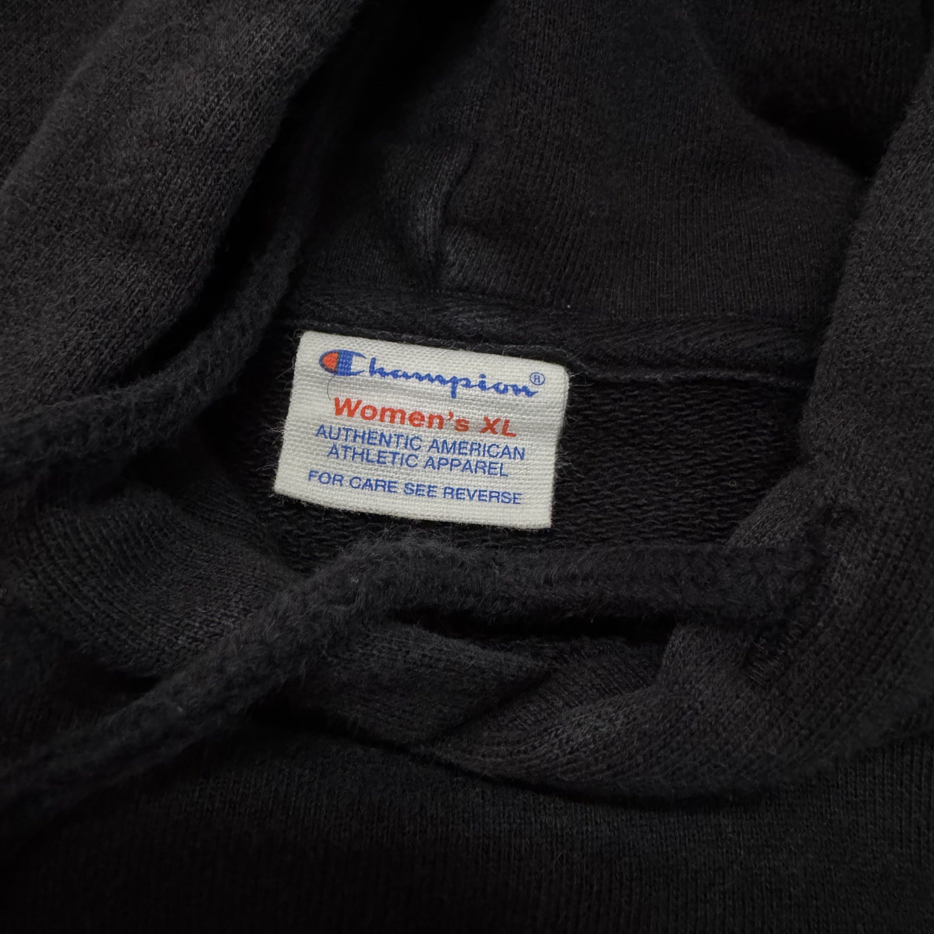 Sun Faded Champion Hoodie Sweatshirt Centre Logo Streetwear