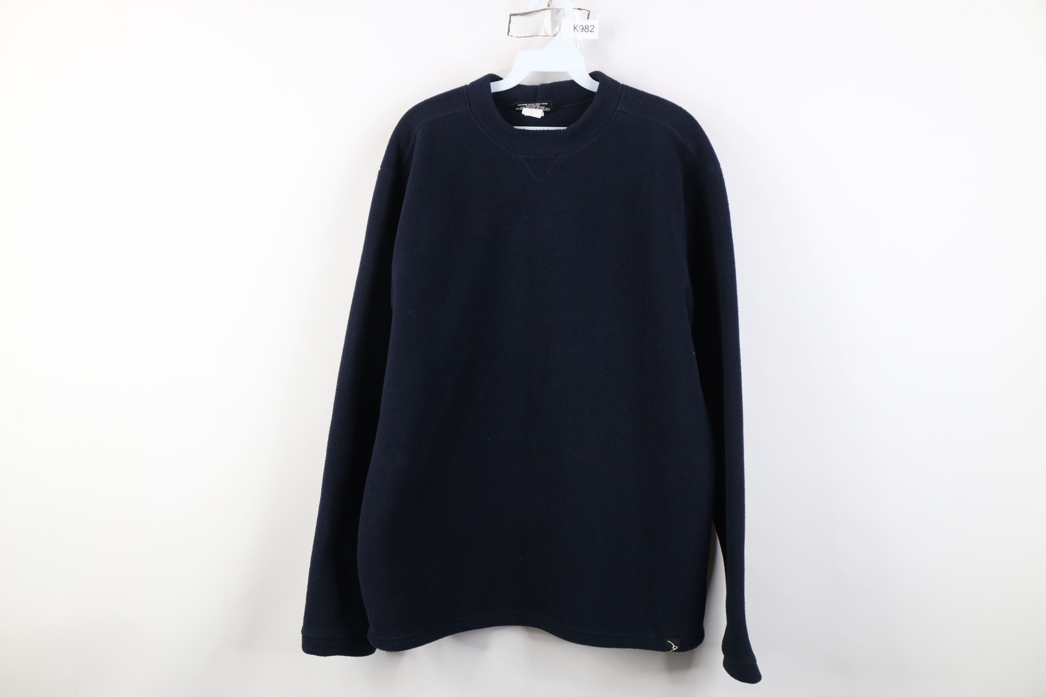 Vintage Vintage 90s Streetwear Thick Baggy Fleece Sweater Blue USA Size US L / EU 52-54 / 3 - 1 Thumbnail