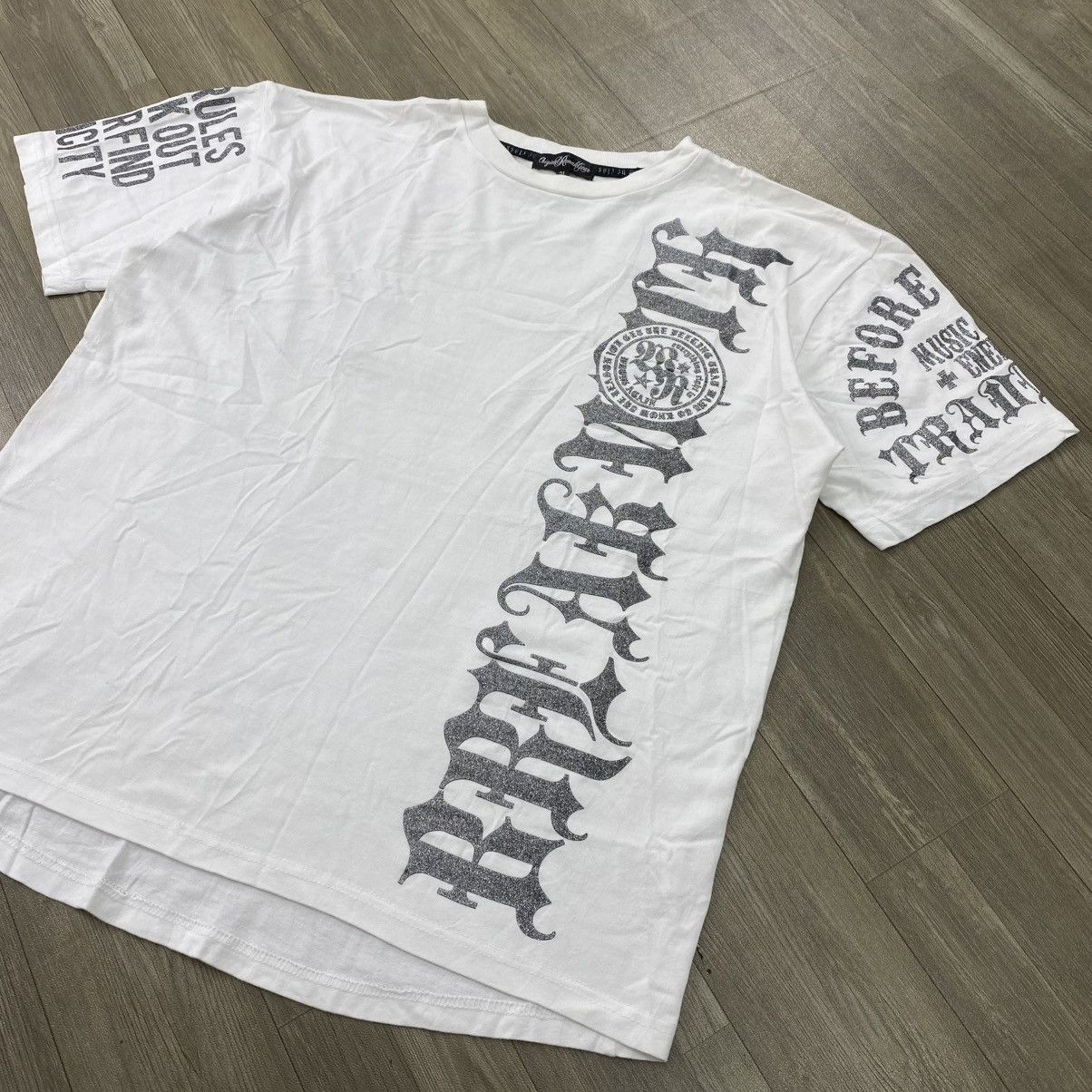 If Six Was Nine 2000s Remak Gear Tribal Poem Skulls Cross Gothic Y2K Tshirt Size US XL / EU 56 / 4 - 19 Thumbnail