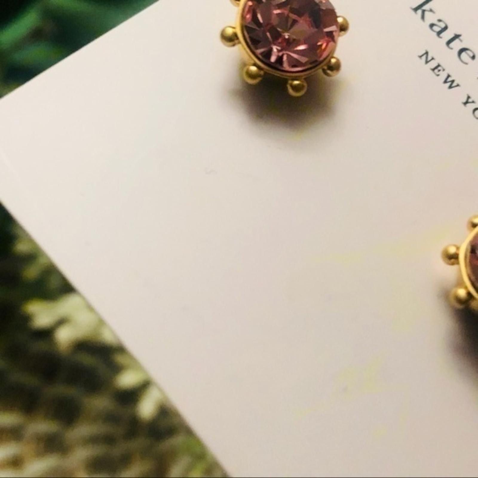 Kate Spade Kate Spade Pink Crystal Stud Earrings NWT Size ONE SIZE - 3 Thumbnail