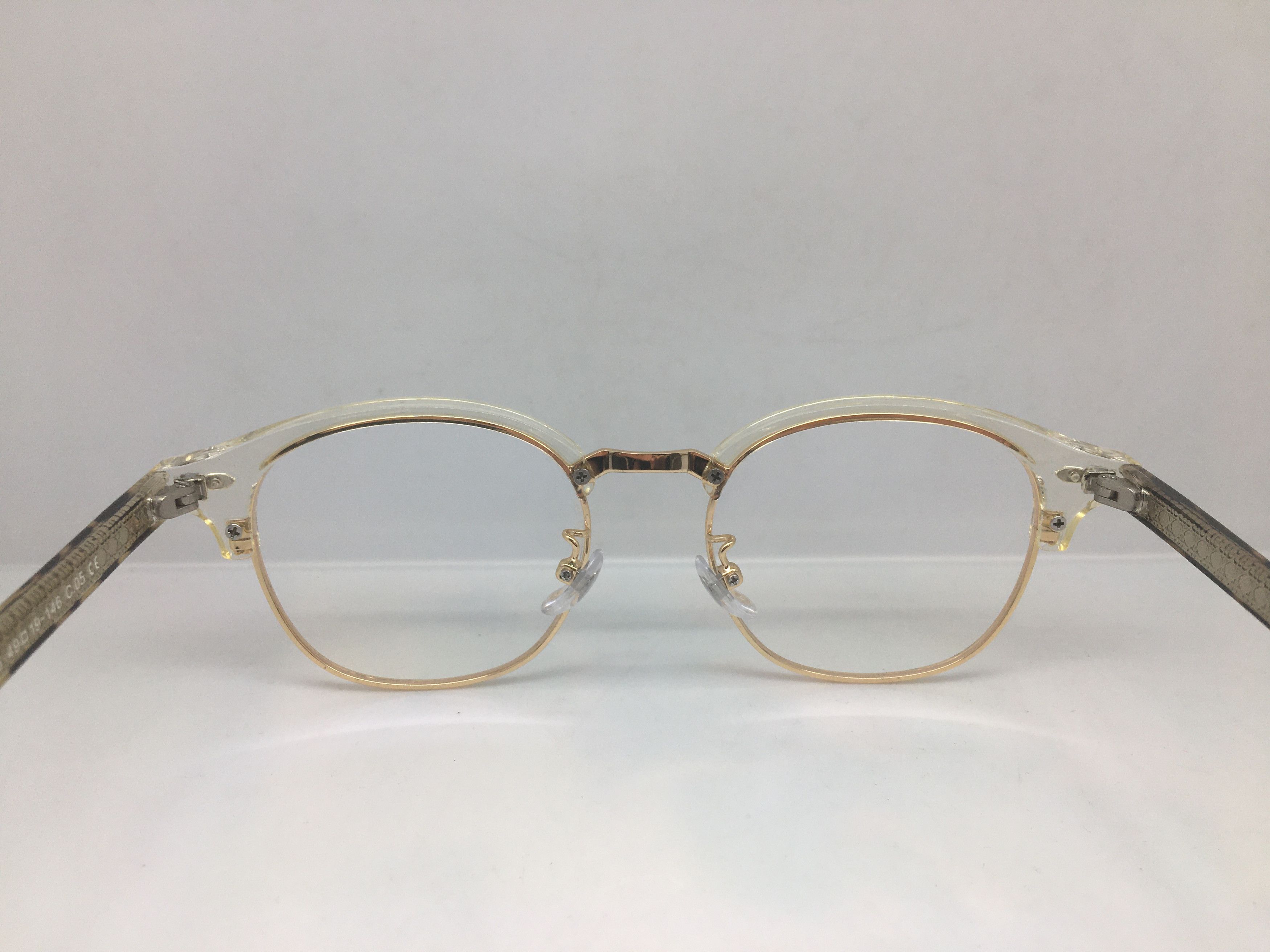 Other Mod Malcolm X Clear Gold Eyeglasses Frame Size ONE SIZE - 4 Thumbnail