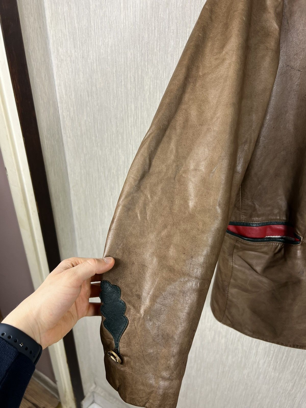 Vintage Vintage 70s genuine leather blazer jacket nordic retro Size US L / EU 52-54 / 3 - 13 Thumbnail