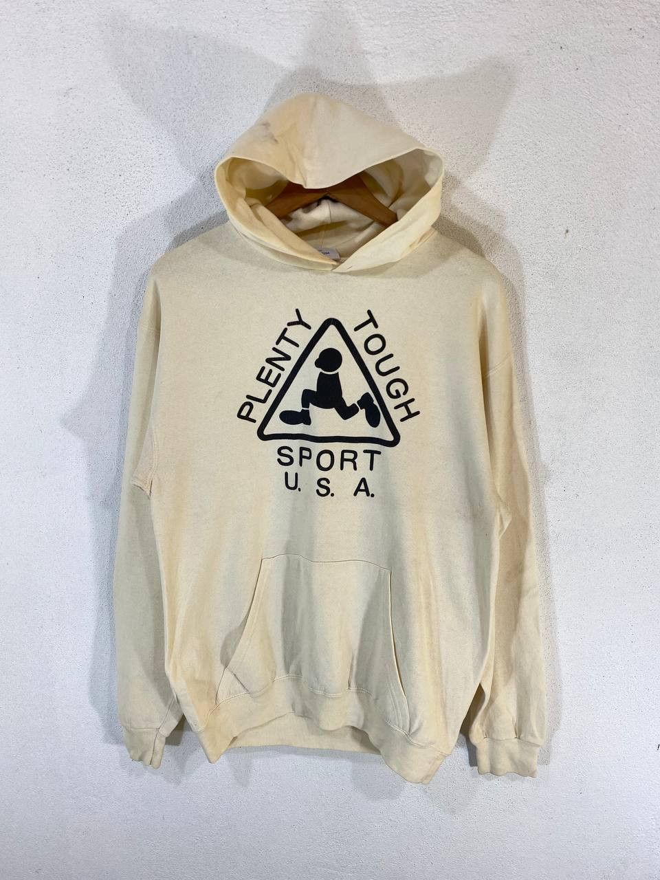 vintage plenty tough sports big logo hoody made in usa
