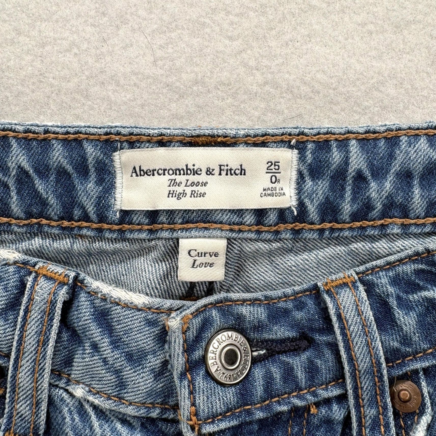 Abercrombie & Fitch Abercrombie & Fitch Jeans Womens 0 Blue High Rise Wide-Leg 25in Inseam 30in Distressed Pockets Stretch Denim Skinny? (Note: This line seems off) Size 25" / US 0 / IT 36 - 5 Thumbnail