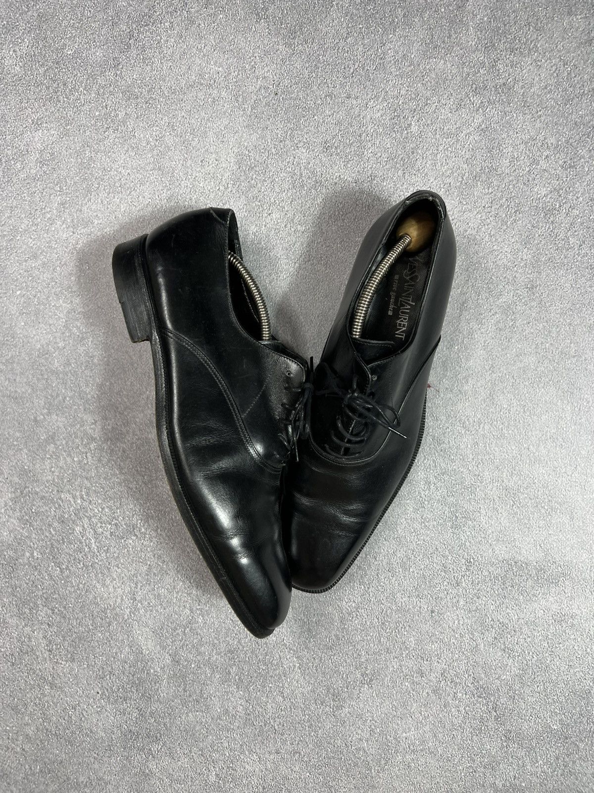 Yves Saint Laurent 🖤VINTAGE LEATHER BLACK YVESSAINTLAUREN SHOES Y2K NEWROCK STY Size US 10 / EU 43 - 1 Thumbnail