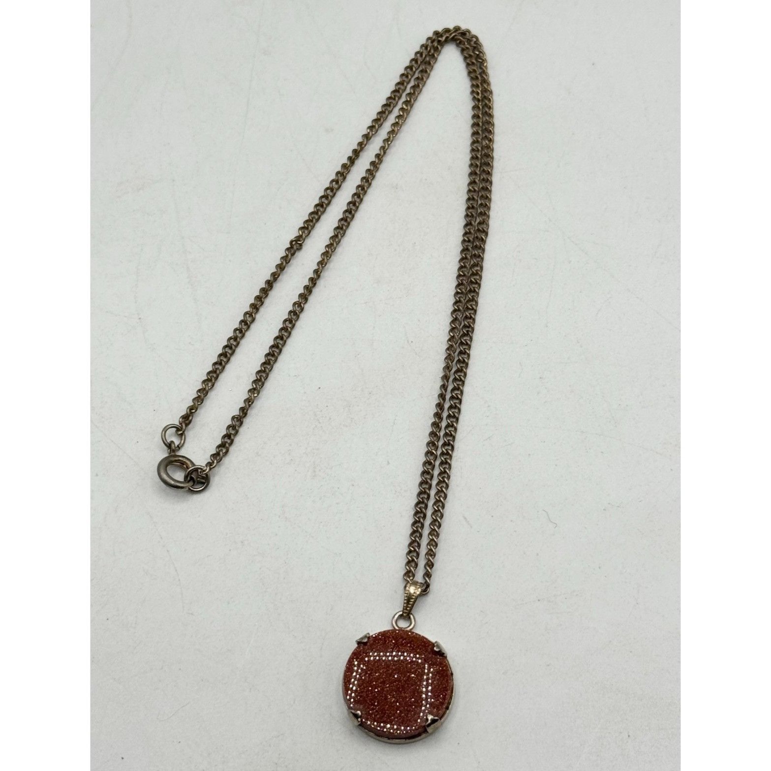 Vintage Vintage sandstone stone pendant necklace Size ONE SIZE - 2 Thumbnail