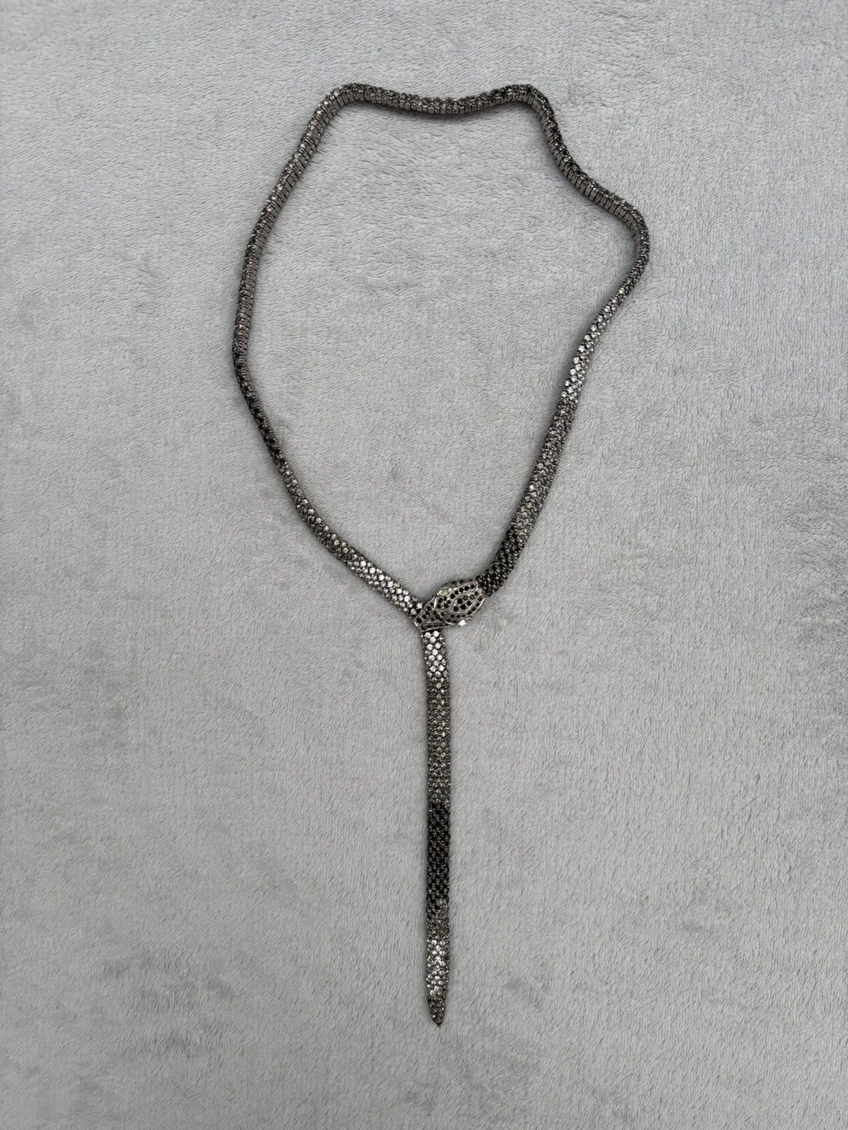 Valentino Valentino Snake Swarovski Crystal Silver Necklace Belt Size ONE SIZE - 6 Thumbnail