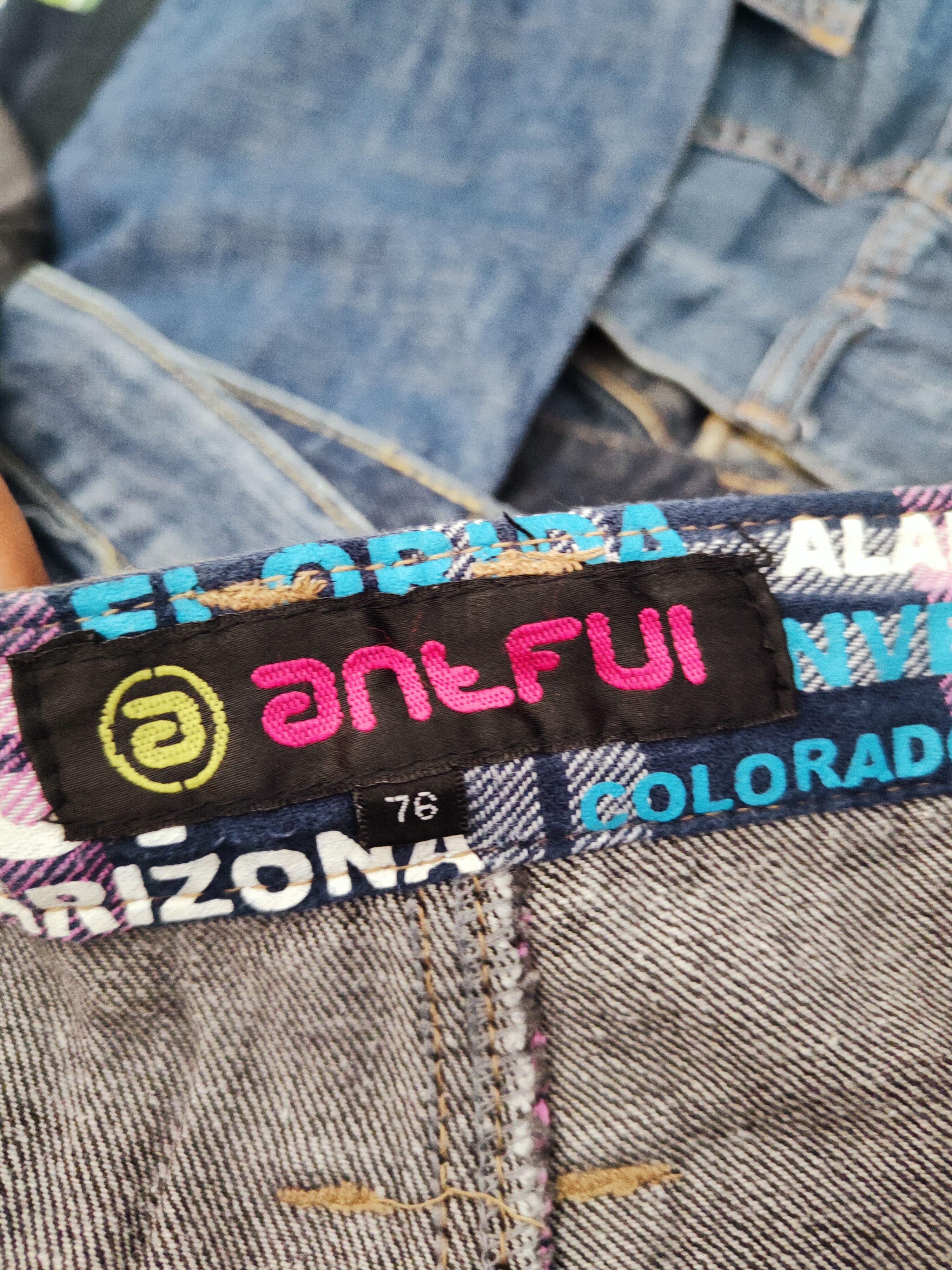 Japanese Brand Antfui Black double waist Faded Ripped denim #W385 Size US 30 / EU 46 - 15 Thumbnail