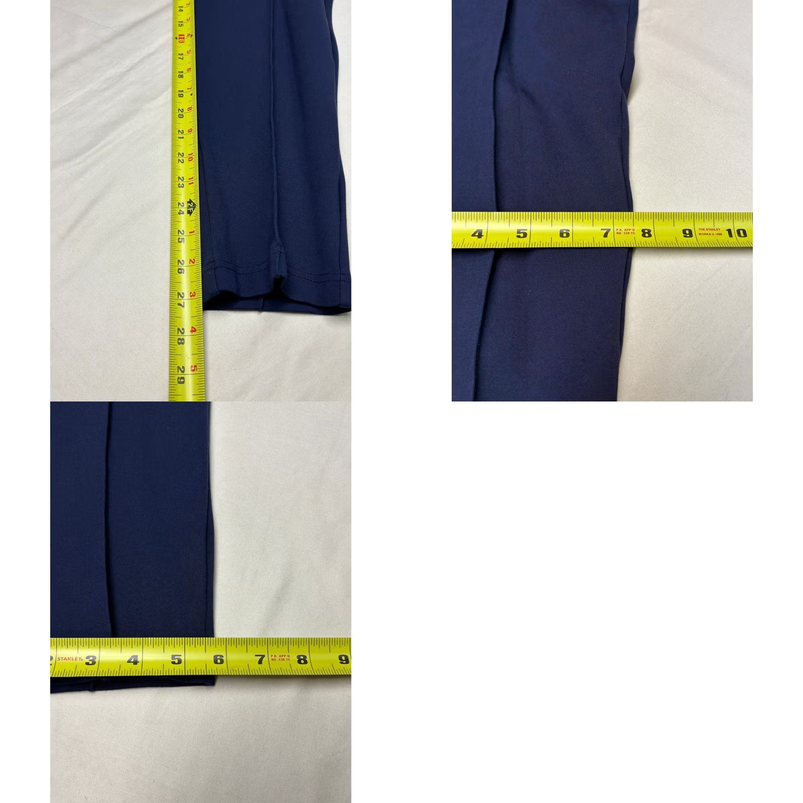 Lilly Pulitzer Lilly Pulitzer Blue Navy Knit Pants Flat Front Stretch Belted Elastic Waist Classic Fit L Women’s 32W 27Inseam Style 42447 Size 36" / US 14 / IT 50 - 8 Thumbnail