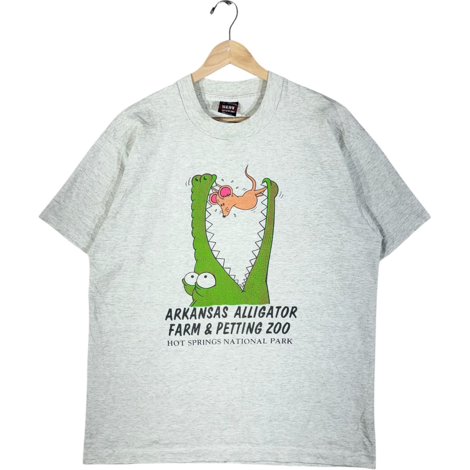 Fruit Of The Loom Vintage Arkansas Alligator Farm & Zoo Humor Souvenir Tee L Size US L / EU 52-54 / 3 - 1 Thumbnail