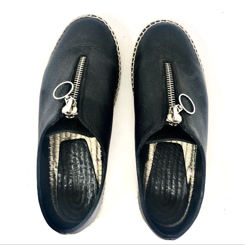 Alexander Wang Alexander Wang Devon Zip Up Black Leather Espadrilles 38 Size US 8 / IT 38 - 7 Thumbnail
