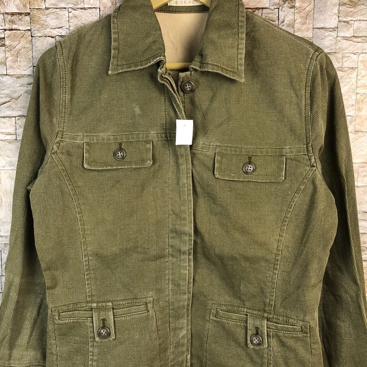 Japanese Brand Elle Plante Green jaket #A824 Size S / US 4 / IT 40 - 5 Thumbnail