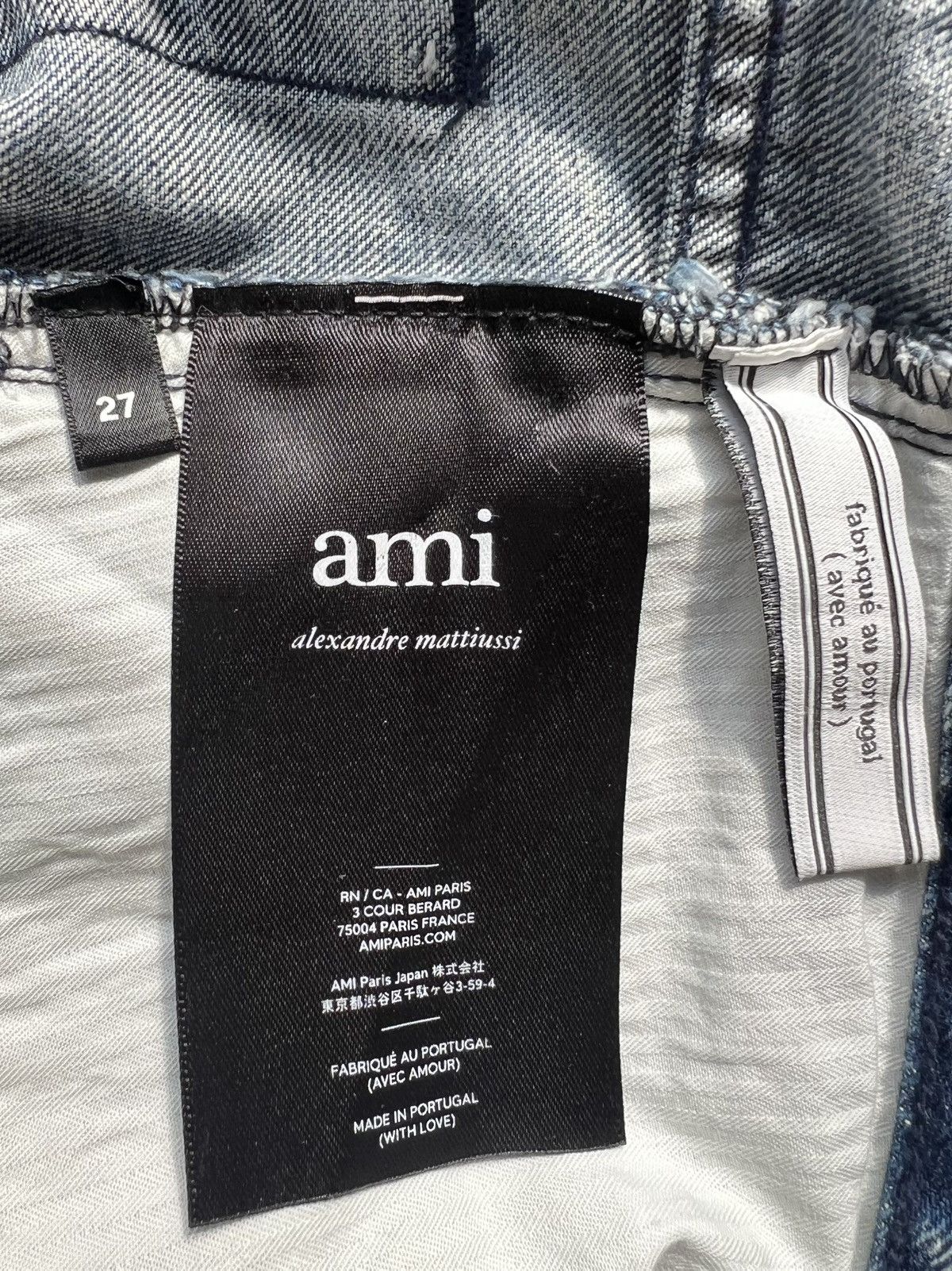 AMI AMI Tapered Fit Jeans - Vintage Bleached Size US 27 - 10 Thumbnail