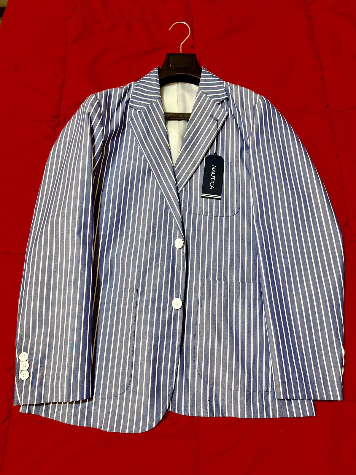 Nautica Nautica Men’s Navy pinstriped Blazer size S Size 38S - 1 Thumbnail