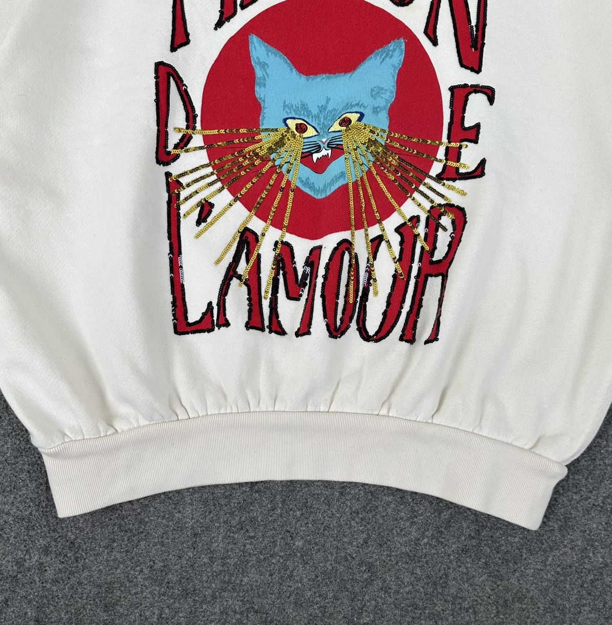 Gucci Gucci - F/W18 Maison De Lamour Cat - Sequins Cropped Sweater Size S / US 4 / IT 40 - 4 Thumbnail