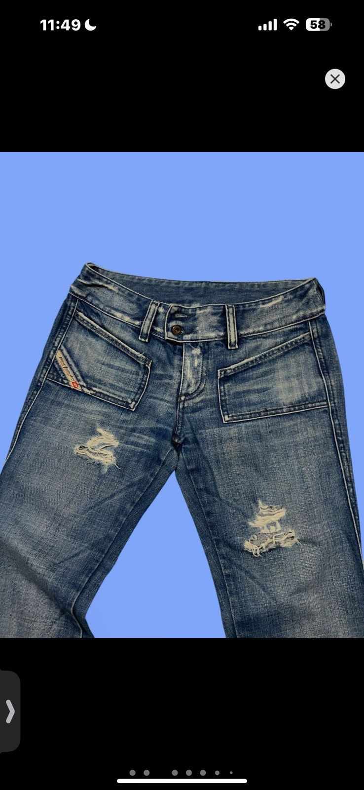 Diesel × Hysteric Glamour × If Six Was Nine Y2K Opium LGB style Diesel Distressed Denim Jeans Size 27" / US 4 / IT 40 - 3 Thumbnail
