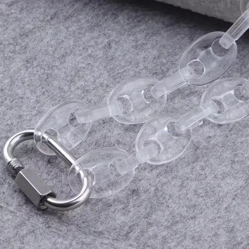 Jewelry Transparent Chain Lock Necklace Size ONE SIZE - 4 Thumbnail