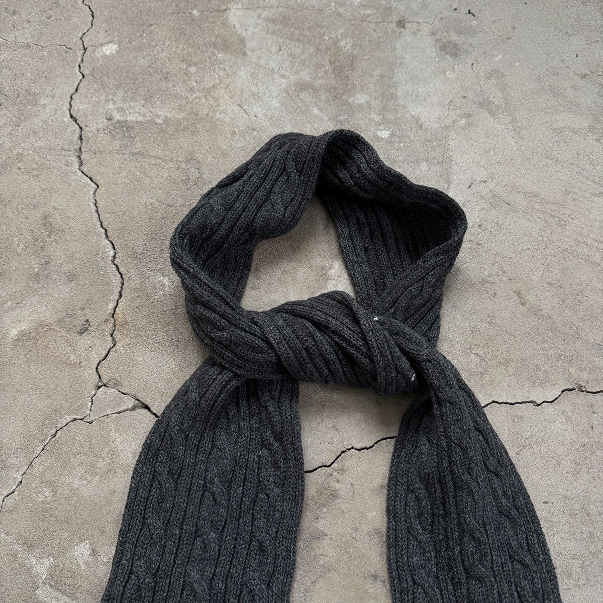 Vintage Marwin Sports Wool Long Scarf Cable Knit Size ONE SIZE - 3 Thumbnail