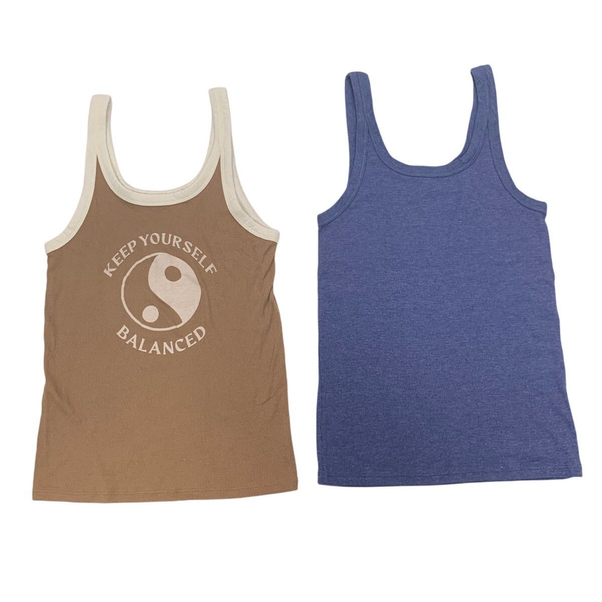 American Eagle Outfitters 2 New American Eagle Womens Small Keep Yourself Tank Tops Size S / US 4 / IT 40 - 1 Thumbnail