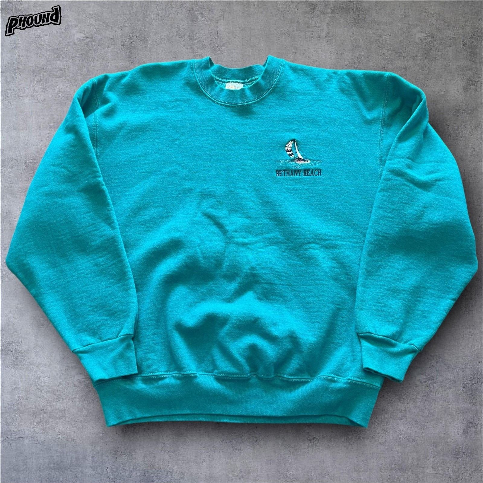 Fruit Of The Loom Vintage Fruit Of The Loom Sweatshirt L Bethany Beach USA 90s Size US L / EU 52-54 / 3 - 1 Thumbnail
