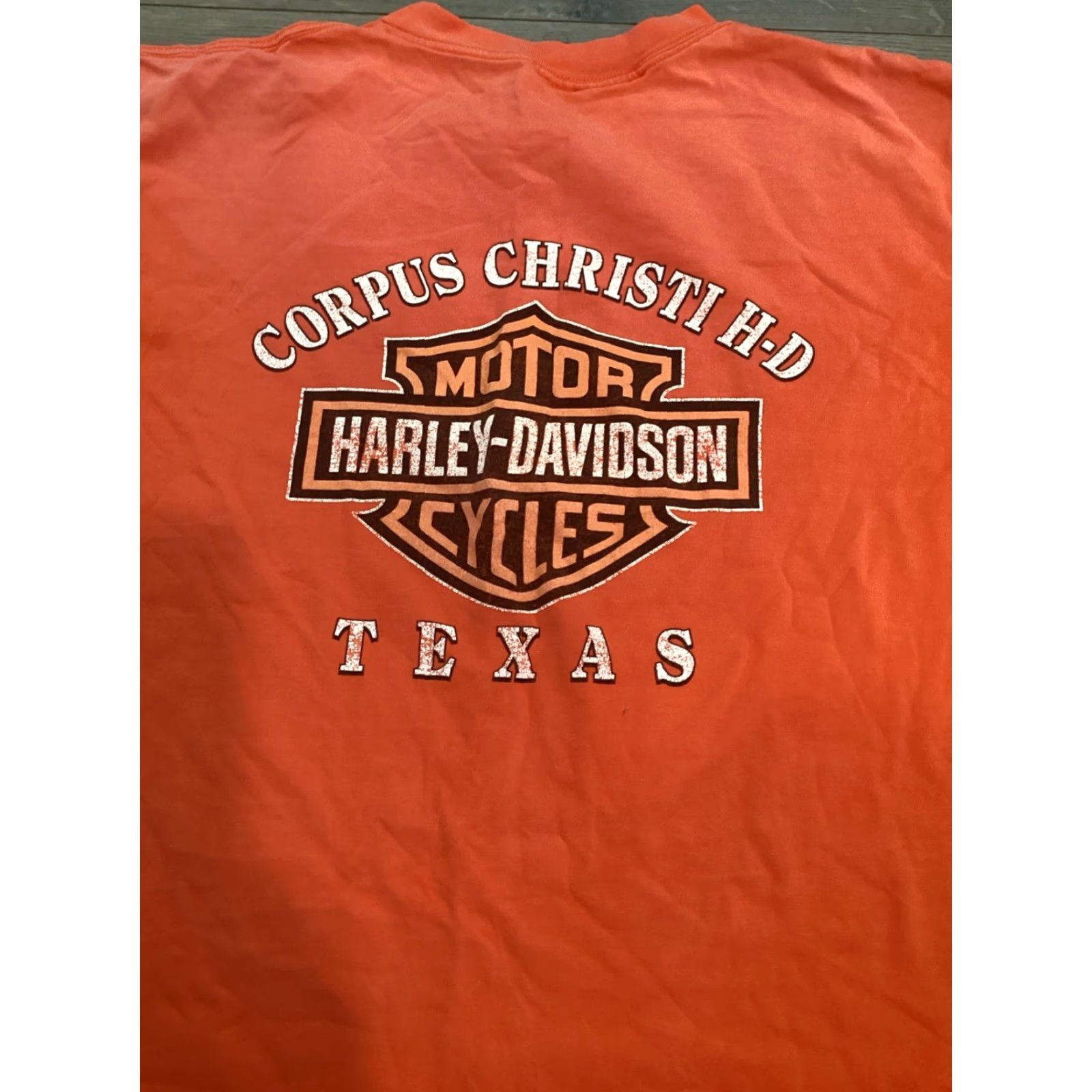 Harley Davidson VINTAGE Harley-Davidson Shirt XL Orange Motorcycle Mens Size US XL / EU 56 / 4 - 7 Thumbnail