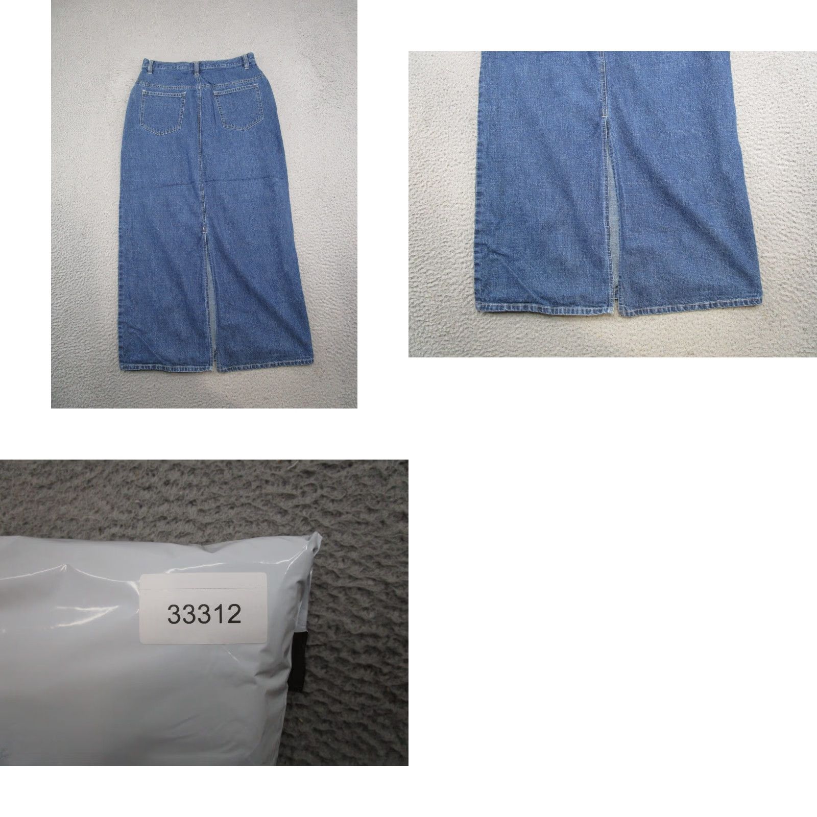 Vintage VINTAGE St Johns Bay Blue Denim Maxi Skirt Size 8M Jean Back Slit Cottage Y2K Size 30" / US 8 / IT 44 - 8 Thumbnail