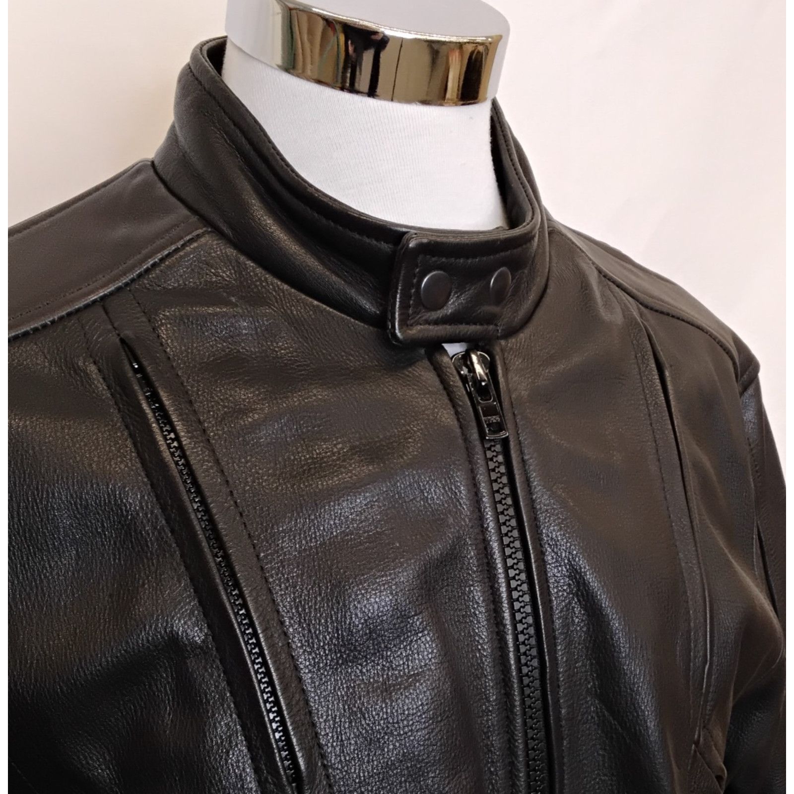 Other Mossi Leather Motto Jacket Men's 42 Black Mesh Lining Size US M / EU 48-50 / 2 - 4 Thumbnail