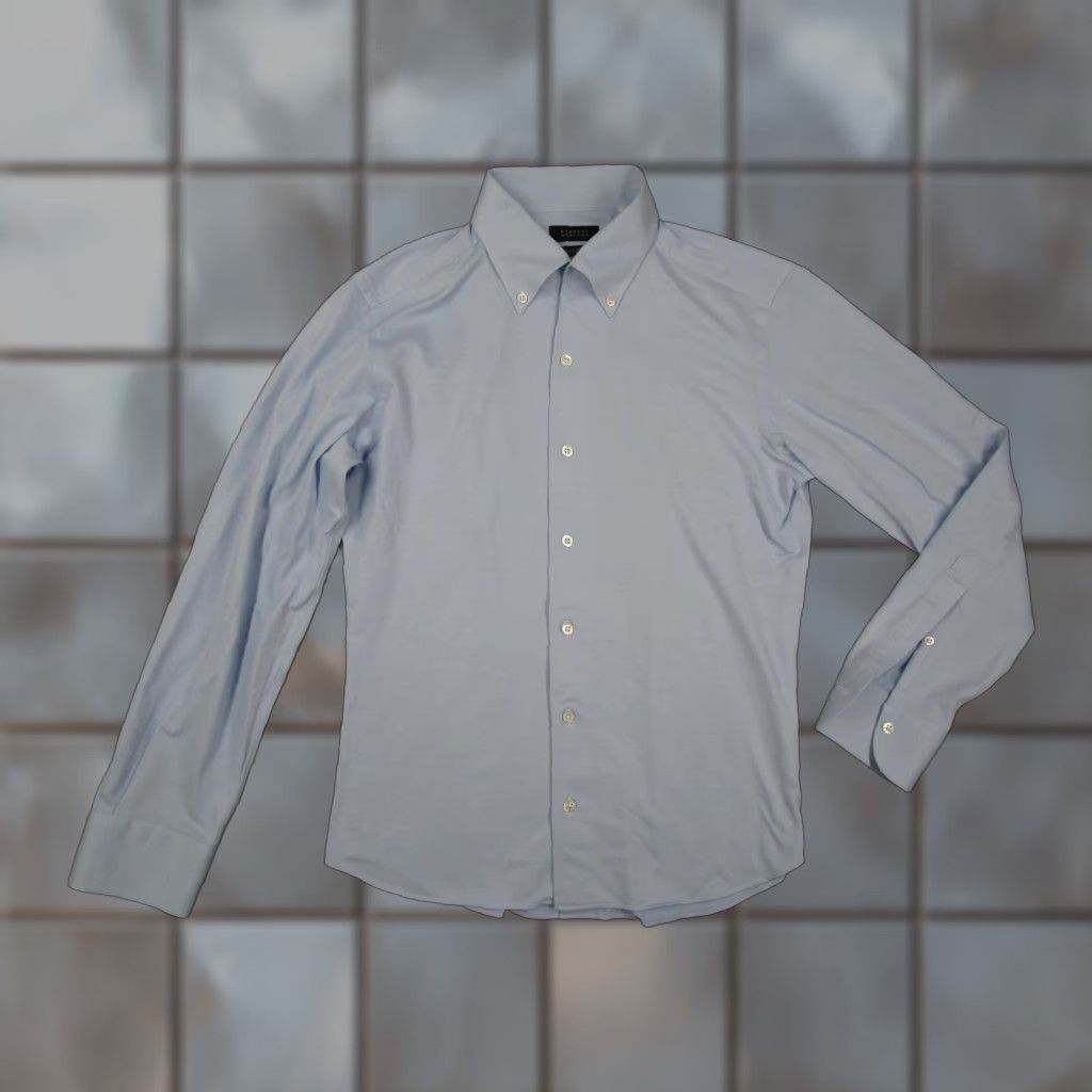 Madison Barneys New York Madison Shirt Mens 15.5 39 Blue Button Down Made in Japan Dress Shirt Long Sleeve Semi-Formal Office Casual Size US M / EU 48-50 / 2 - 1 Thumbnail