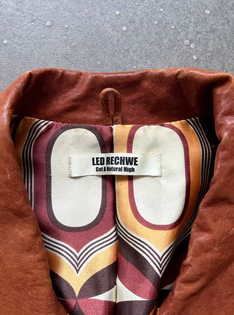 Other LED RECHWE 2008 Geometric Stitch Multi-Pocket Leather Jacket Size US M / EU 48-50 / 2 - 7 Thumbnail