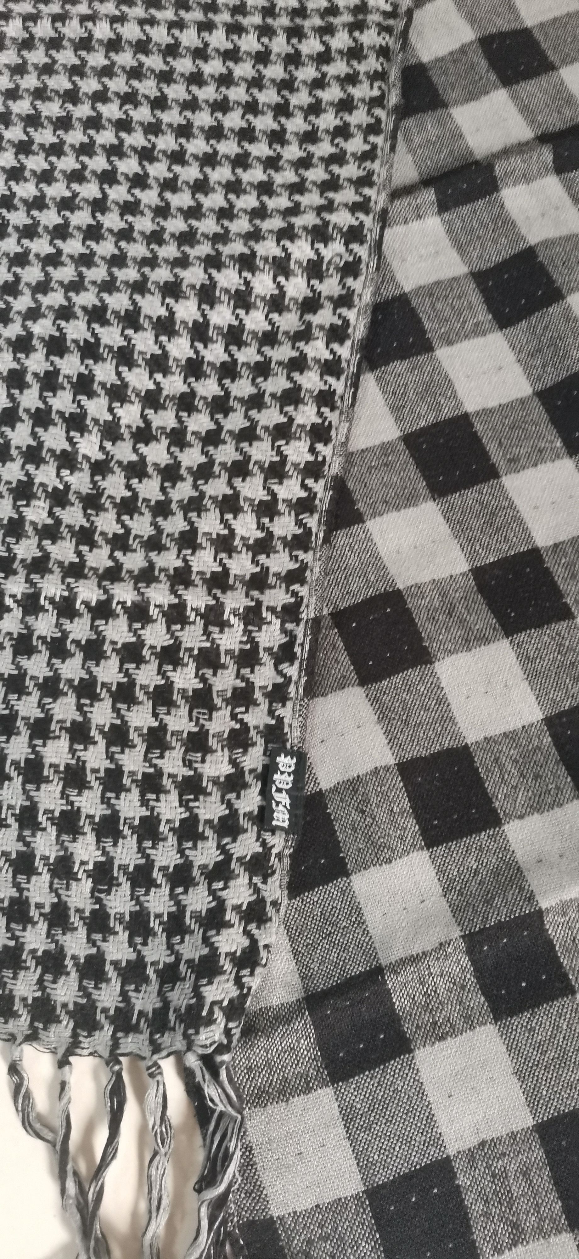 Vintage Vintage PPFM Oversized Checkered Scarf – Black Size ONE SIZE - 5 Thumbnail