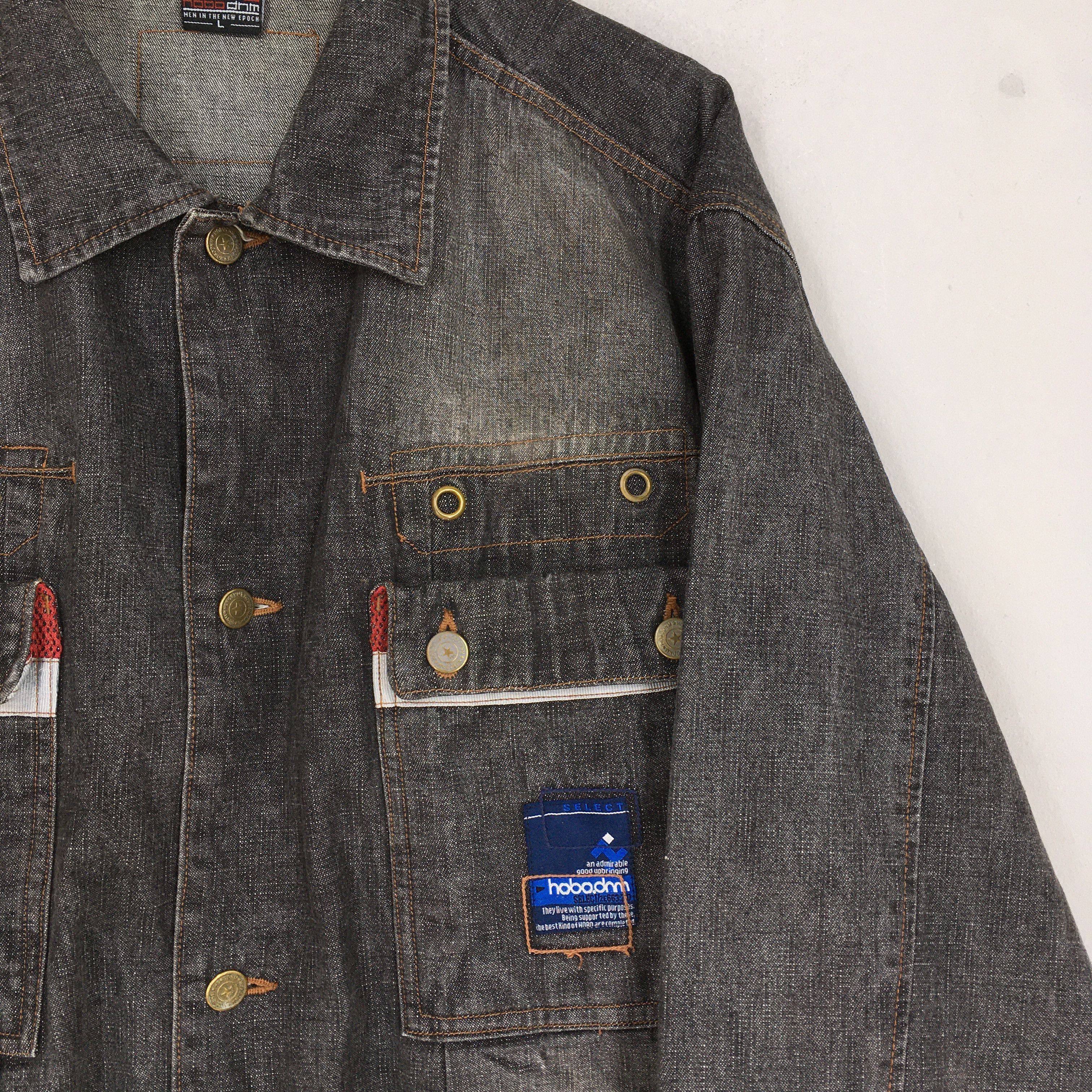 Hobo Vintage 80s Hobo Denim Chore Workers Jacket Labour Large Size US L / EU 52-54 / 3 - 2 Thumbnail