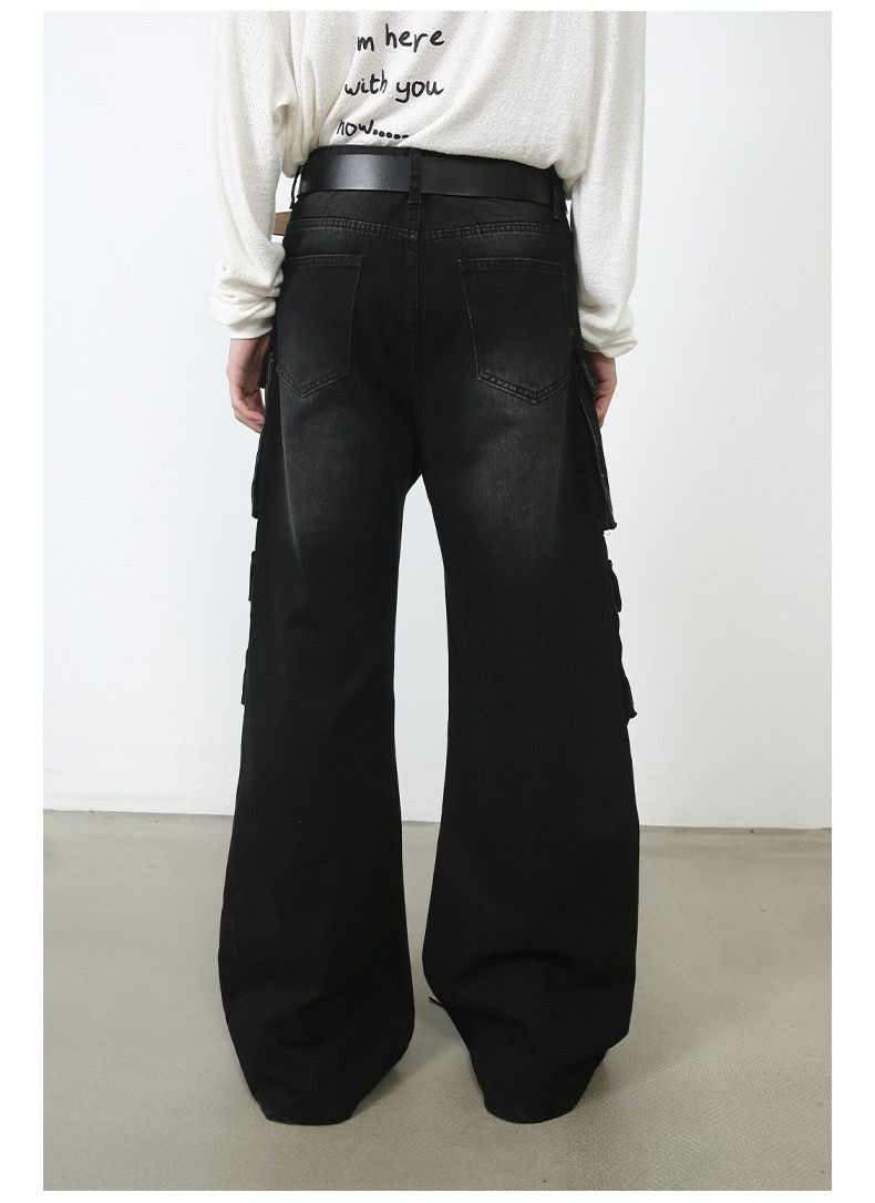Japanese Brand × Jean Black Multi-Pocket Loose Straight Vintage Cargo Jeans Size US 32 / EU 48 - 6 Thumbnail