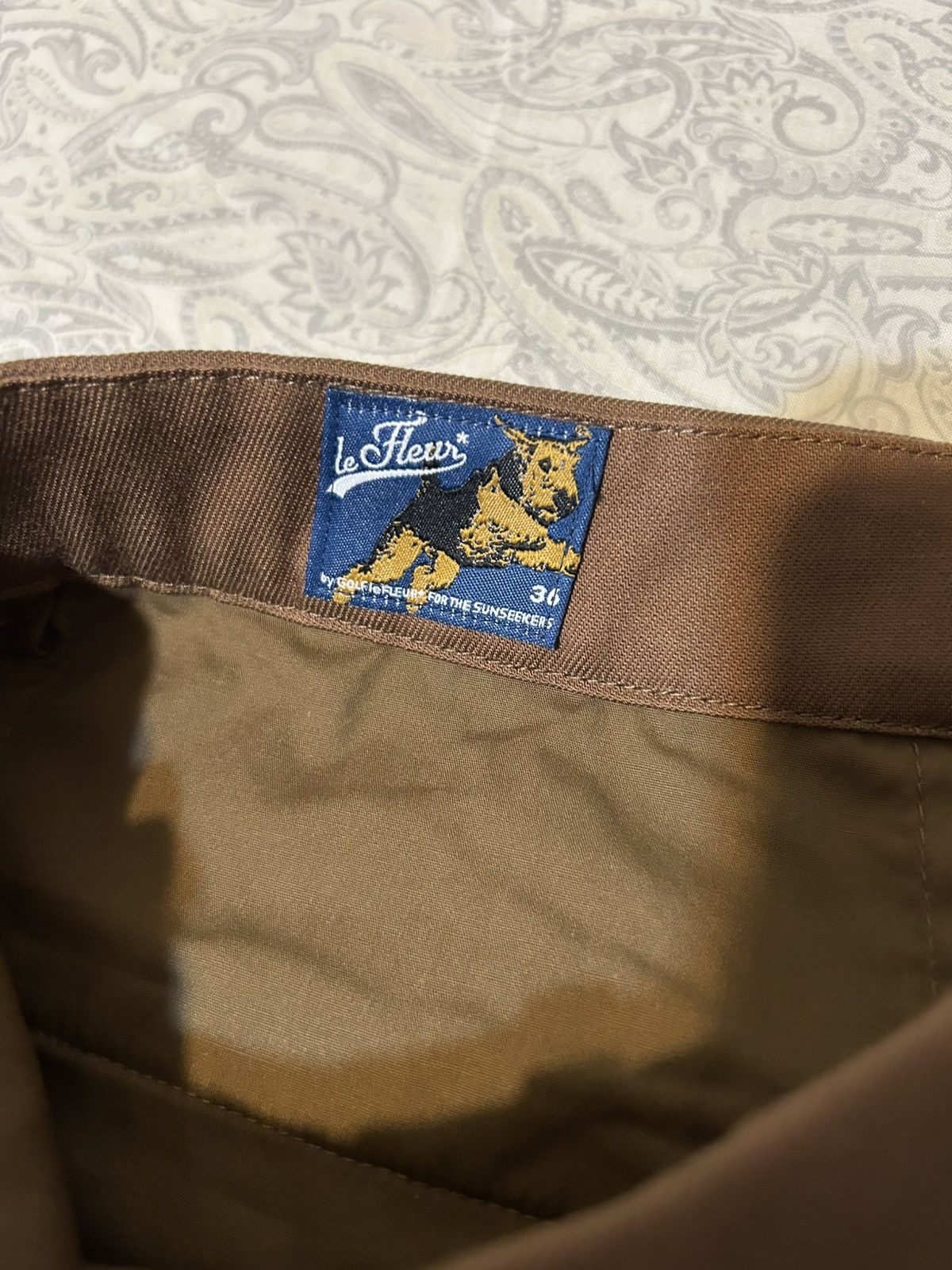 Golf le Fleur Golf Le Fleur Darryl Wide Pleated Trousers Brown Size 36 Size US 36 / EU 52 - 6 Thumbnail