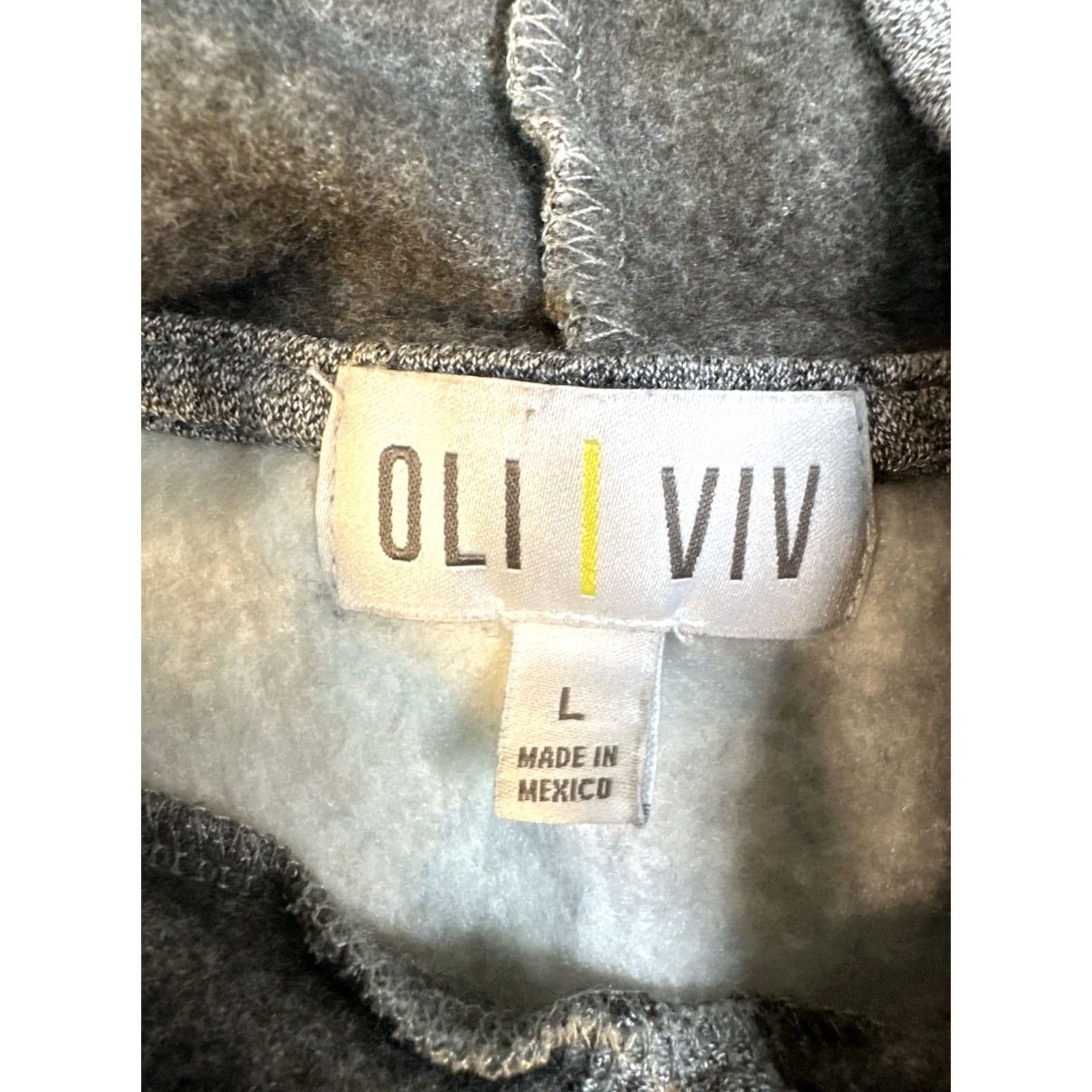 Vintage Oli Viv Women’s Lounge Set Hoodie & Joggers Gray L Snakeskin Trim Cozy Size L / US 10 / IT 46 - 2 Thumbnail