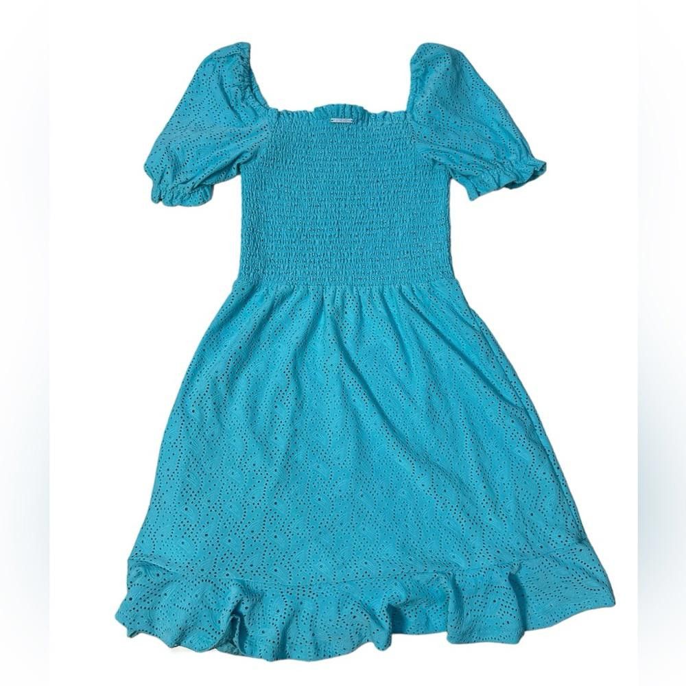 Michael Kors Michael Kors l NWT Turquoise Smocked Eyelet Dress Medium Size M / US 6-8 / IT 42-44 - 4 Thumbnail