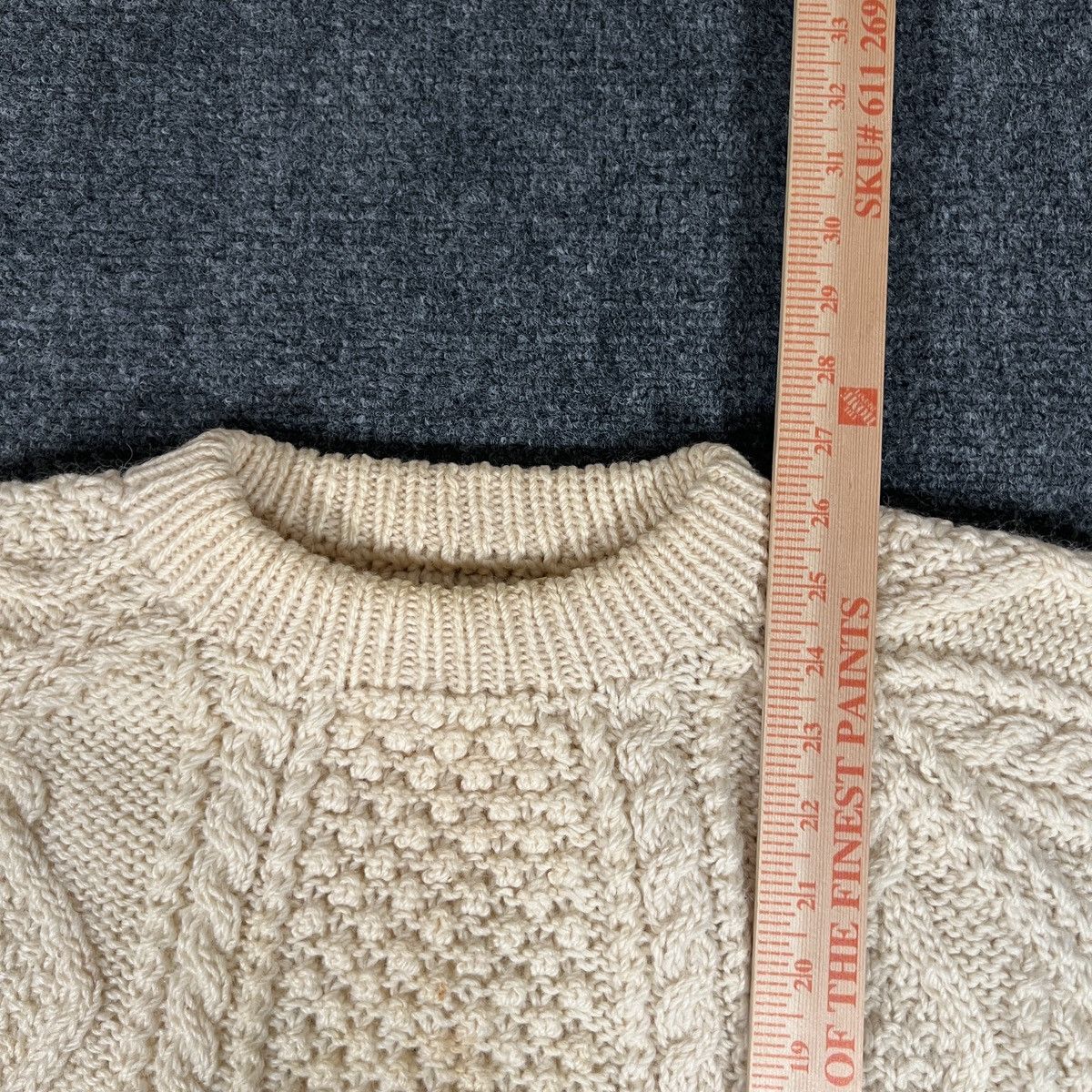 Aran Sweater Market VTG 70s Blarney Woolen Mills Aran Fisherman Sweater Size US L / EU 52-54 / 3 - 9 Thumbnail