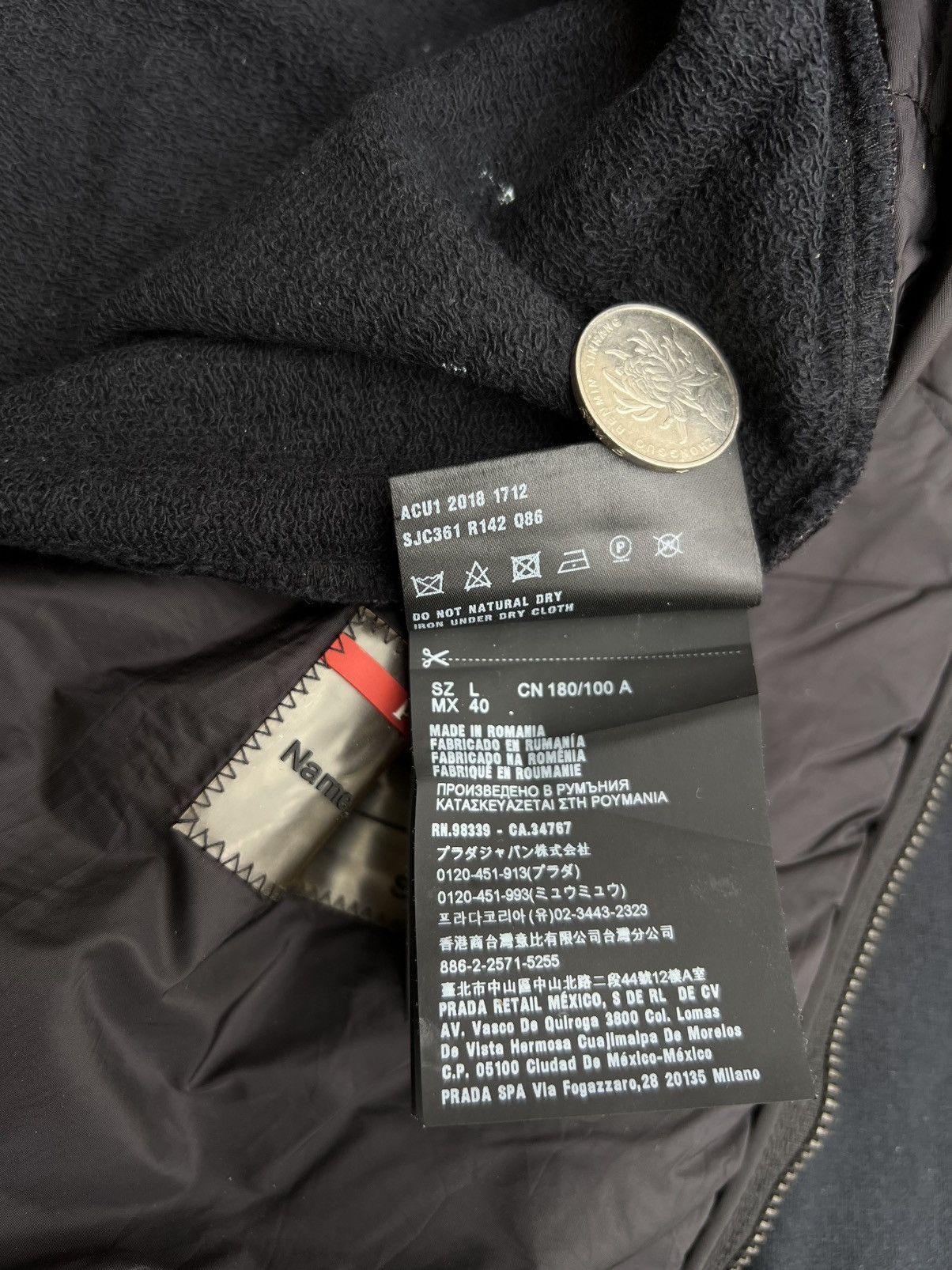 Prada Prada Black Quilted Hybrid Bomber Jacket – Size L Size US L / EU 52-54 / 3 - 15 Thumbnail