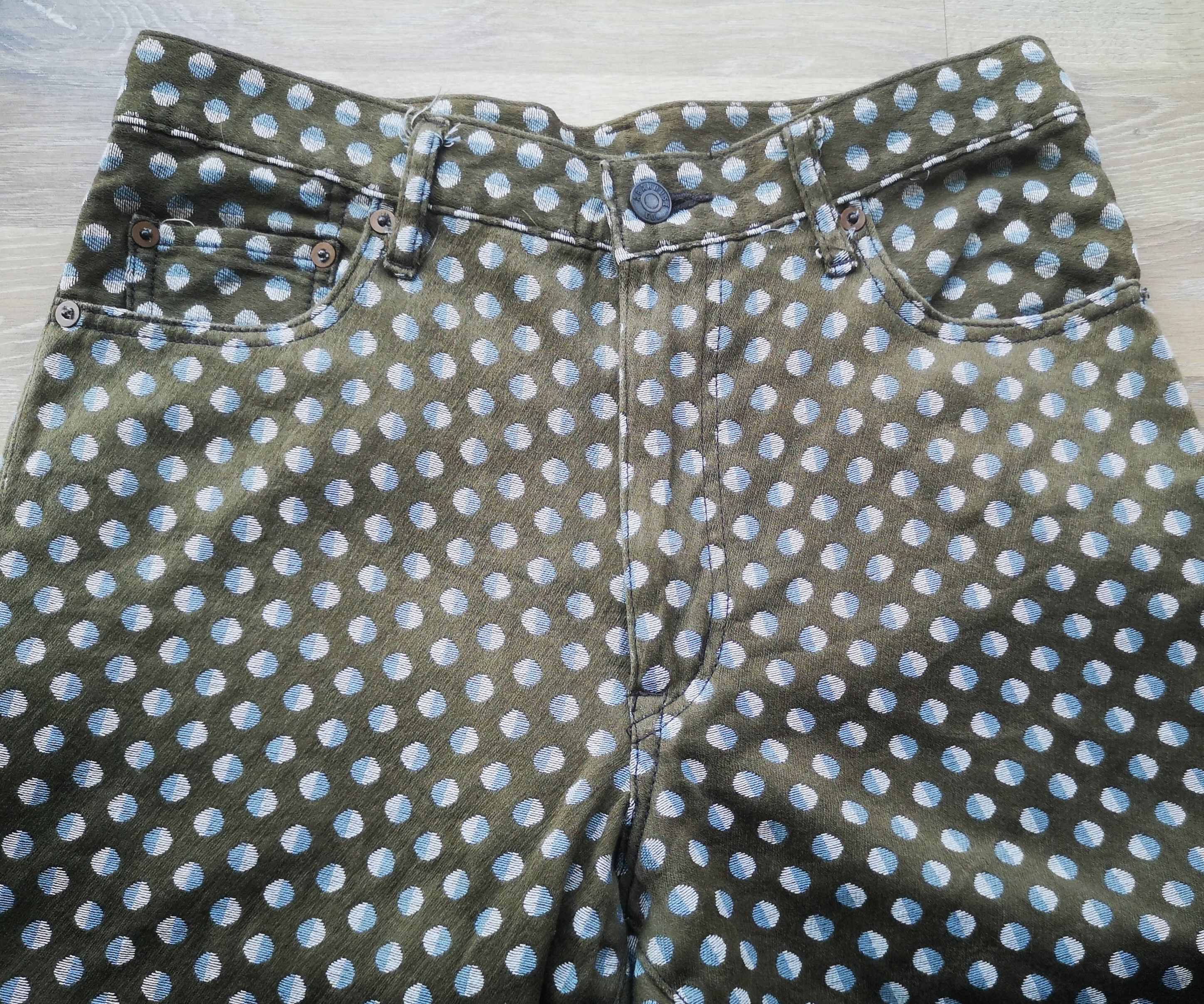 ABAHOUSE × Japanese Brand Vintage Japan Designer Brand Abahouse Polkadot Flare Pants Size 29" - 3 Thumbnail