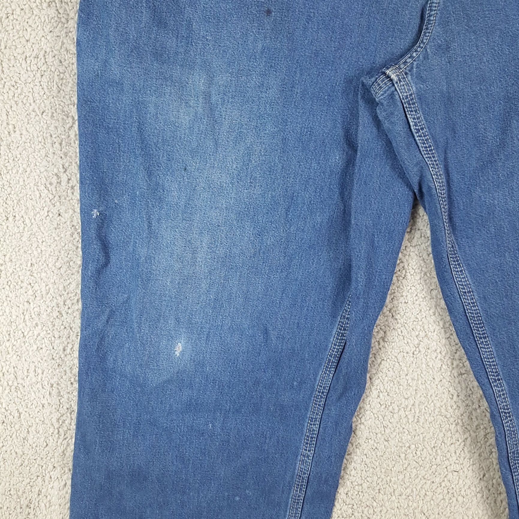 Carhartt VINTAGE Carhartt Blue Denim Jeans Work Pants Men's Big & Tall Size 44x32 Relaxed Fit 90s Grunge Size US 44 / EU 60 - 4 Thumbnail