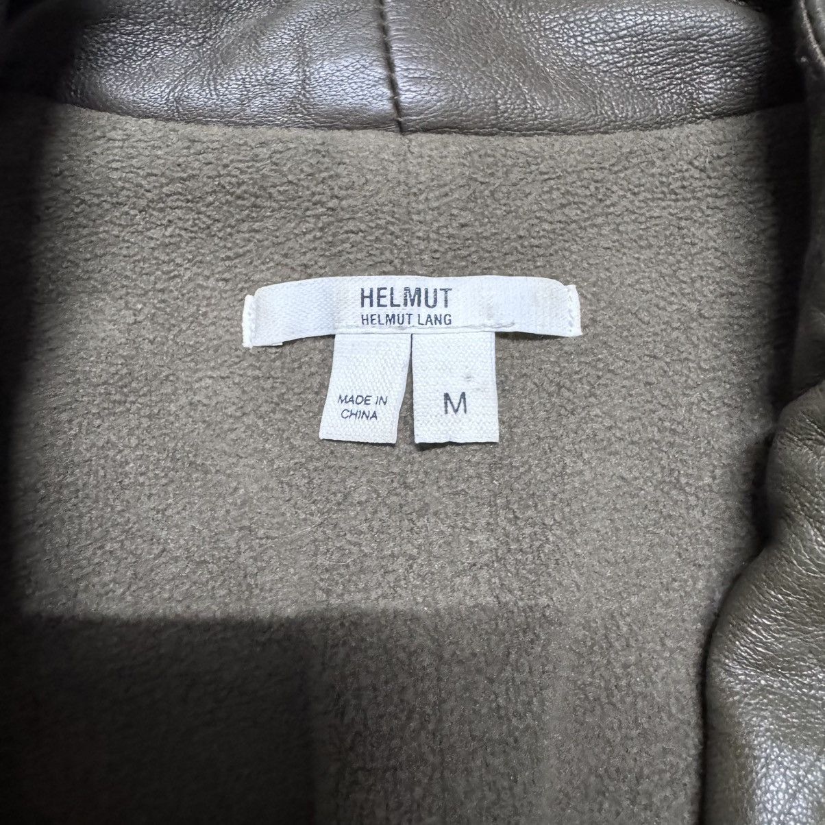 Helmut Lang Helmut Lang Leather Biker Jacket Green Washed Size M / US 6-8 / IT 42-44 - 18 Thumbnail