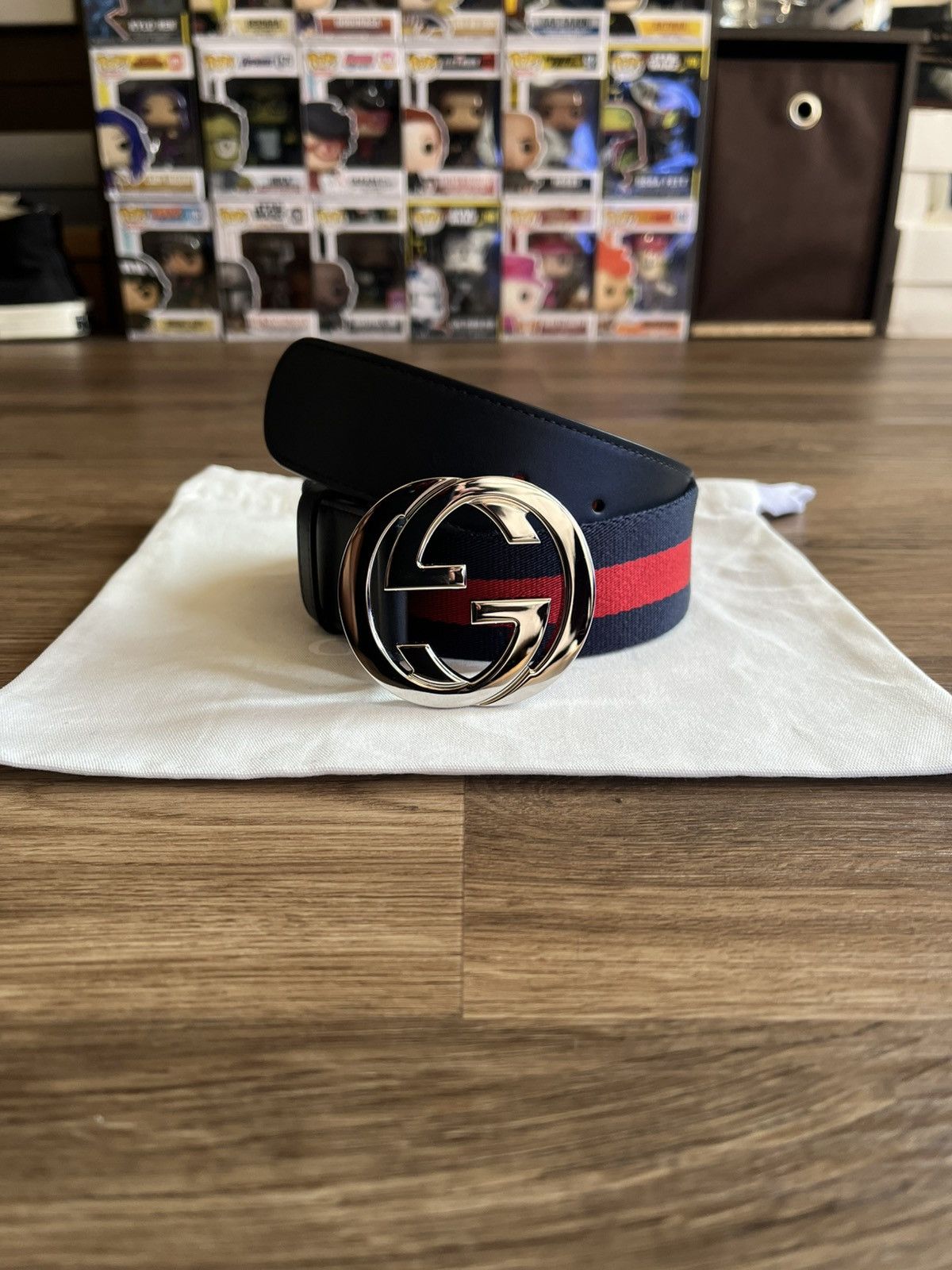 Gucci Gucci GG Buckle Web Belt Size 30 Size 30 - 1 Thumbnail
