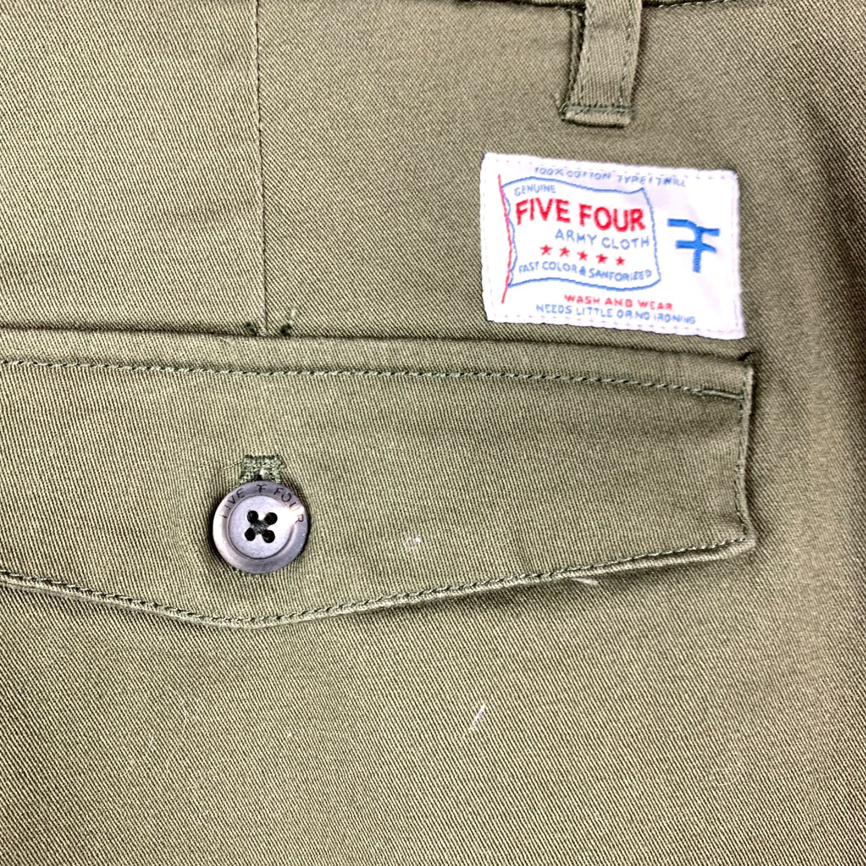 CLOT Five Four Army Khakis Pants 38 NWT Regular Cotton 100% Green Khaki Men Jeans Trousers Pants NWT Size US 38 / EU 54 - 4 Thumbnail